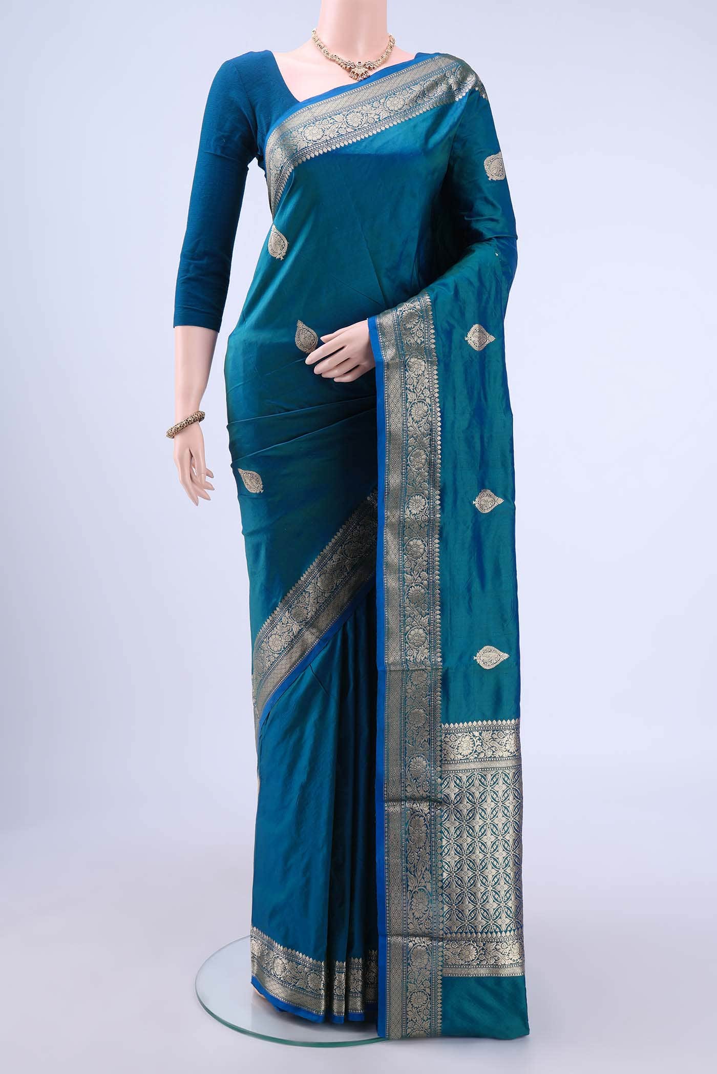 no Dual Tone Banarasi Katan Silk Saree
