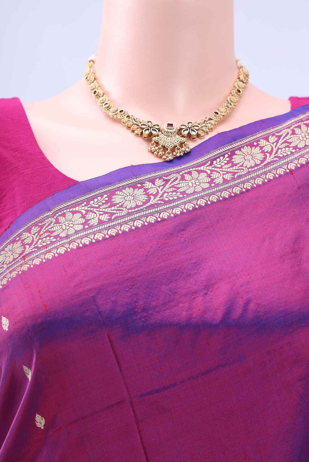 no Dual Tone Banarasi Katan Silk Saree