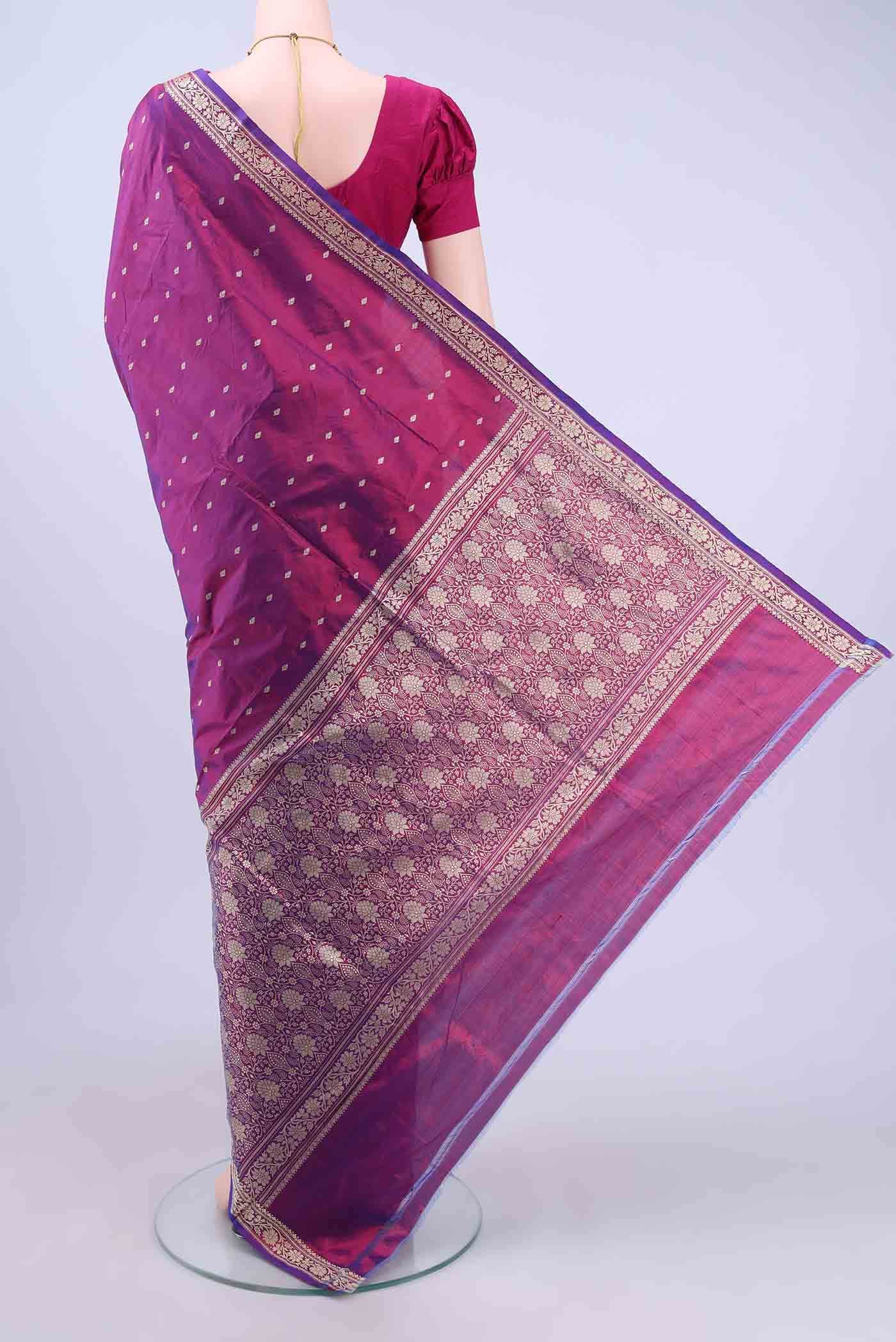 no Dual Tone Banarasi Katan Silk Saree