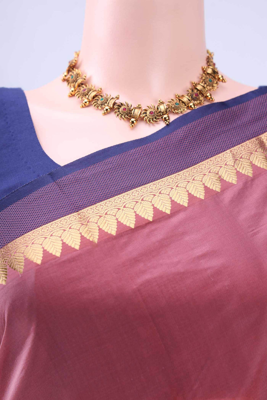 Light Magenta Blended Bangalore Silk Saree