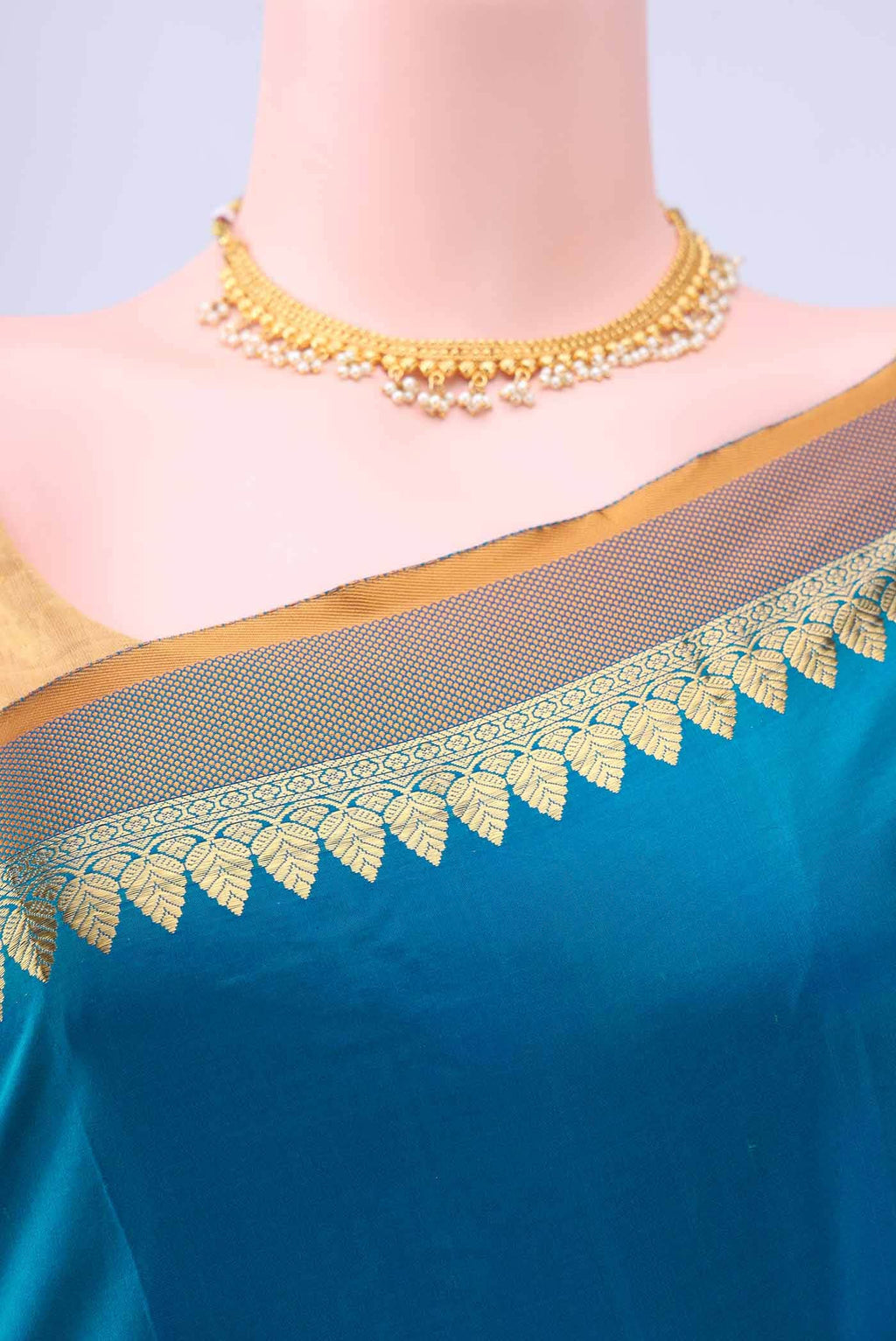 Blue Blended Bangalore Silk Saree