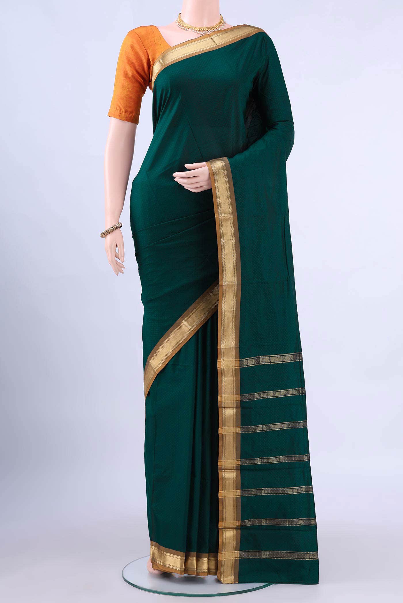 no Dual Tone Bangalore Silk Saree