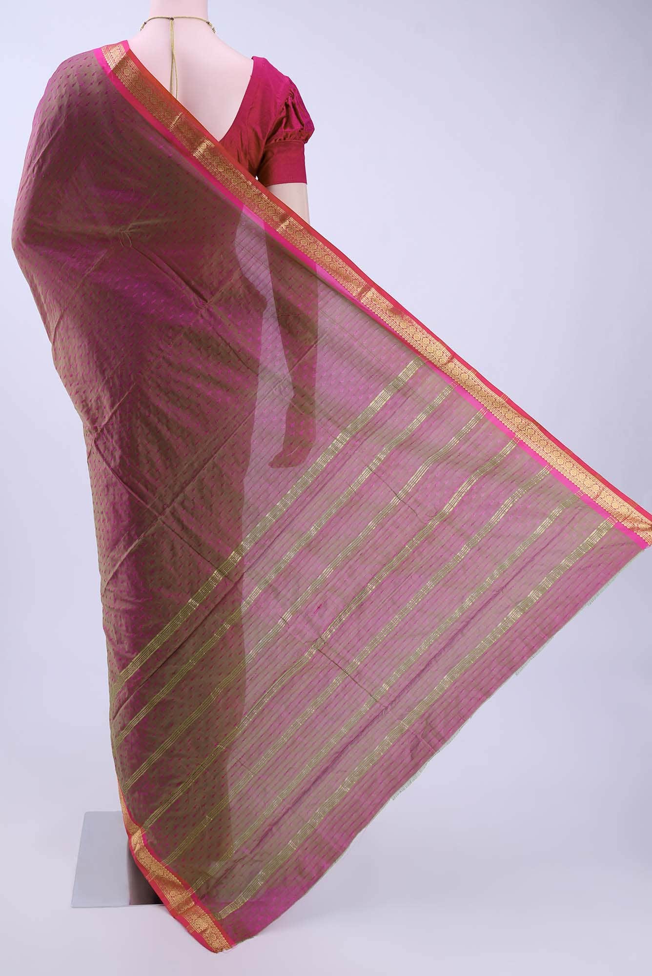 Cinnamon Blended Bangalore Silk Saree