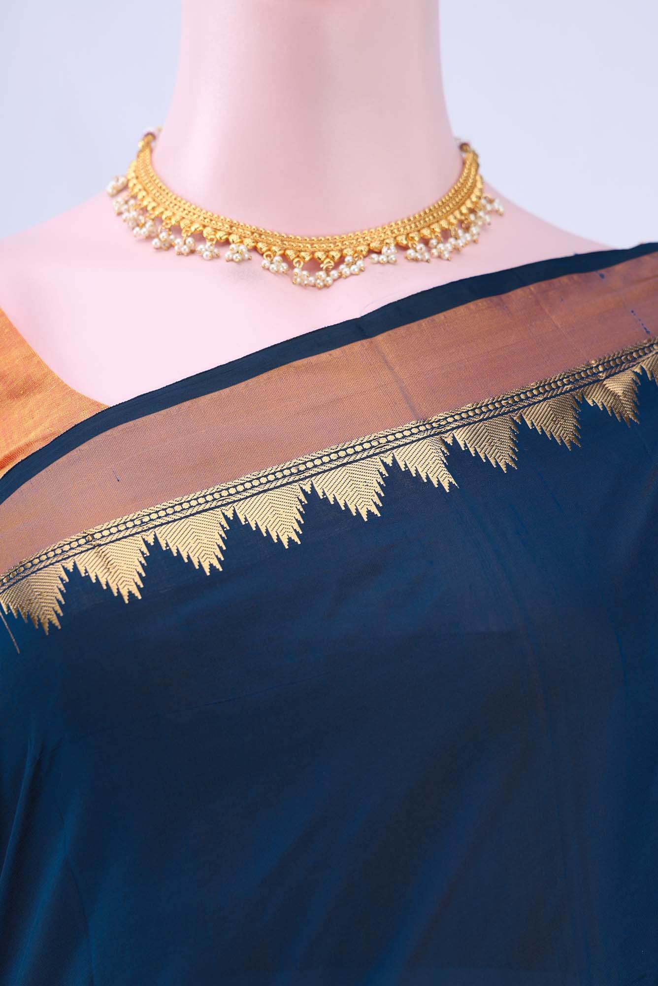 Blue Blended Bangalore Silk Saree