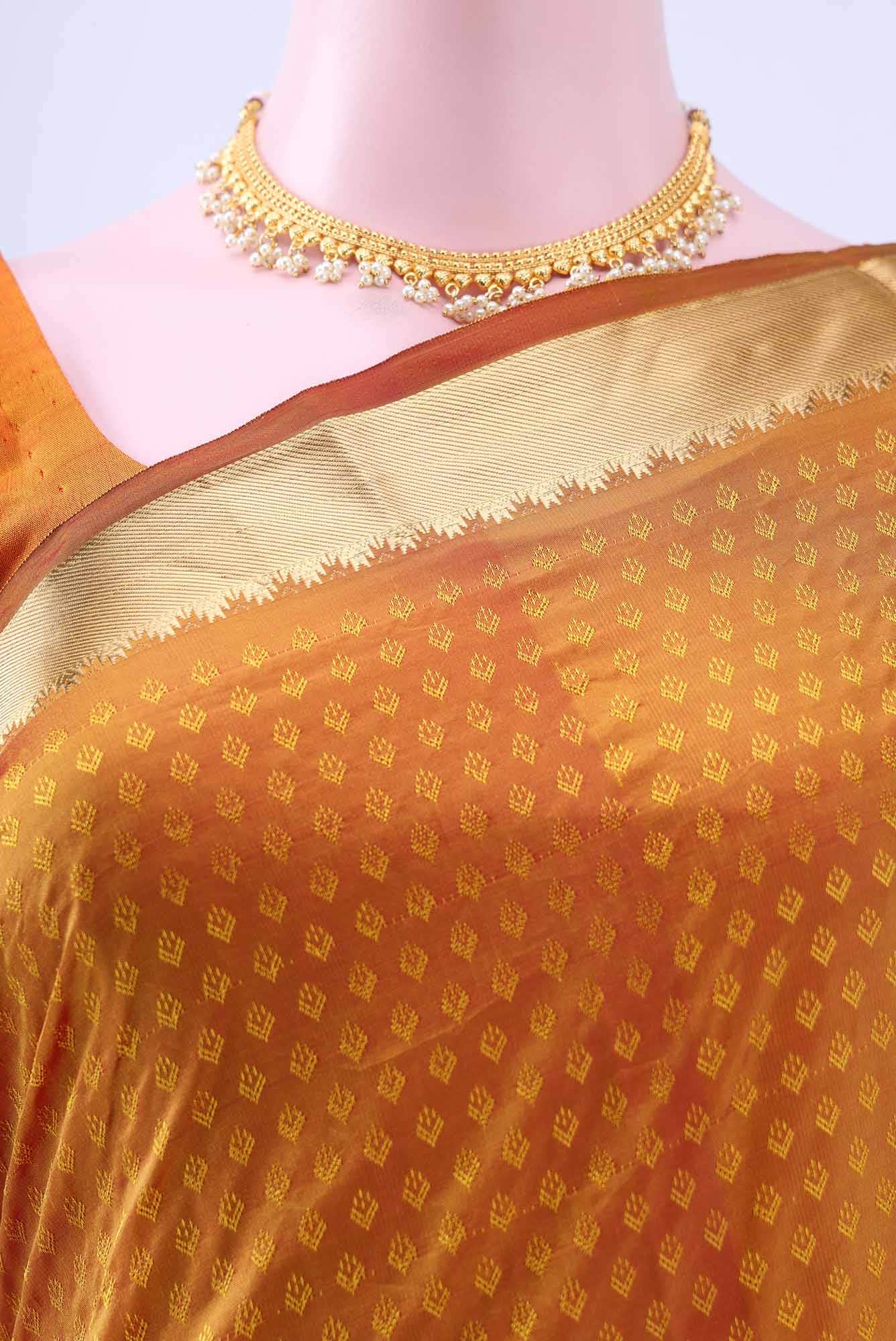 Mustard Blended Bangalore Silk Saree