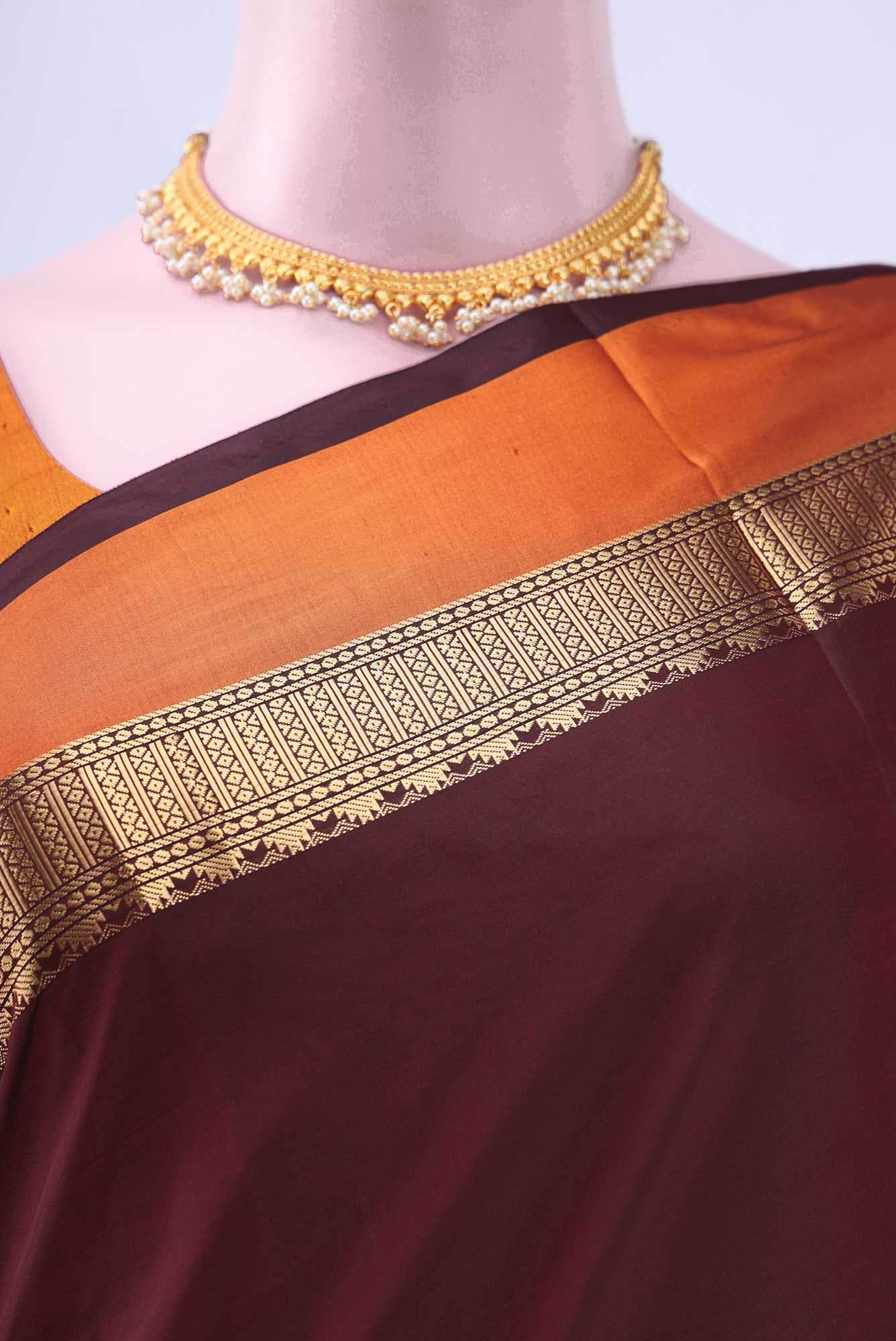 Maroon Blended Bangalore Silk Saree