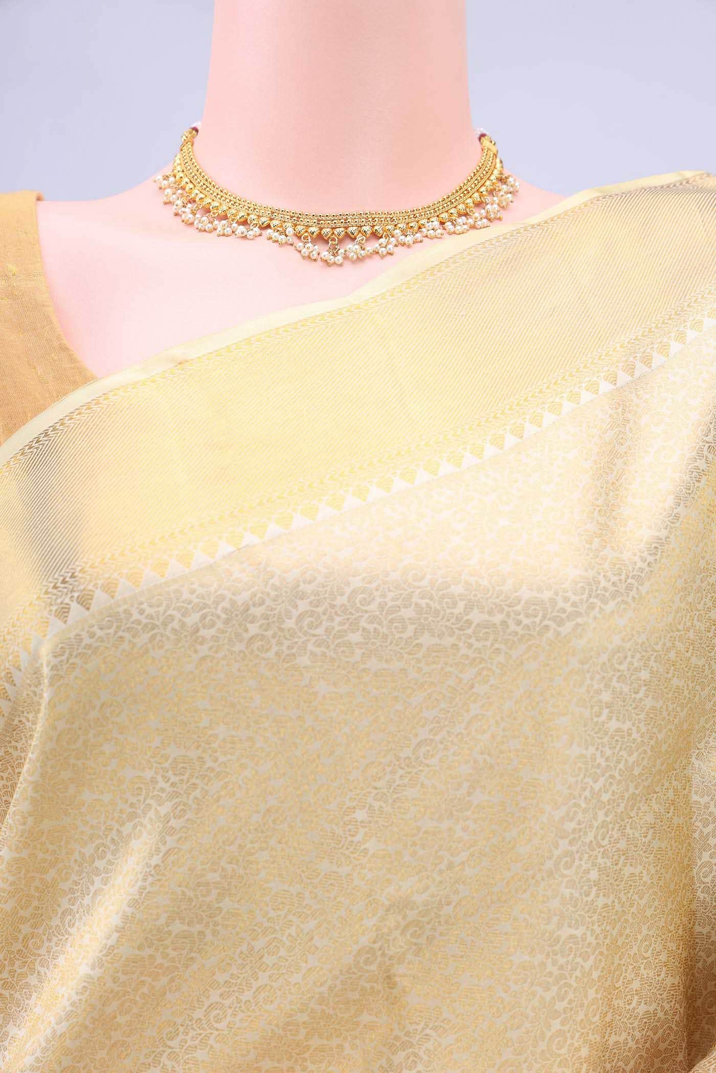 Off White Kanchipuram Saree