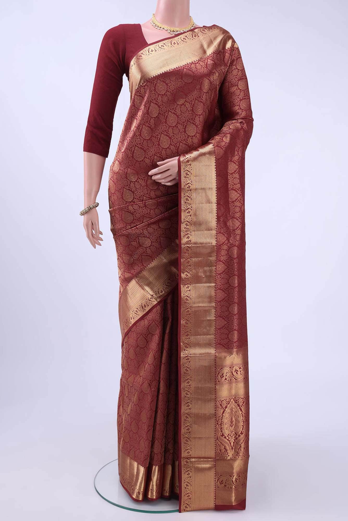Maroon Soft Silk Saree