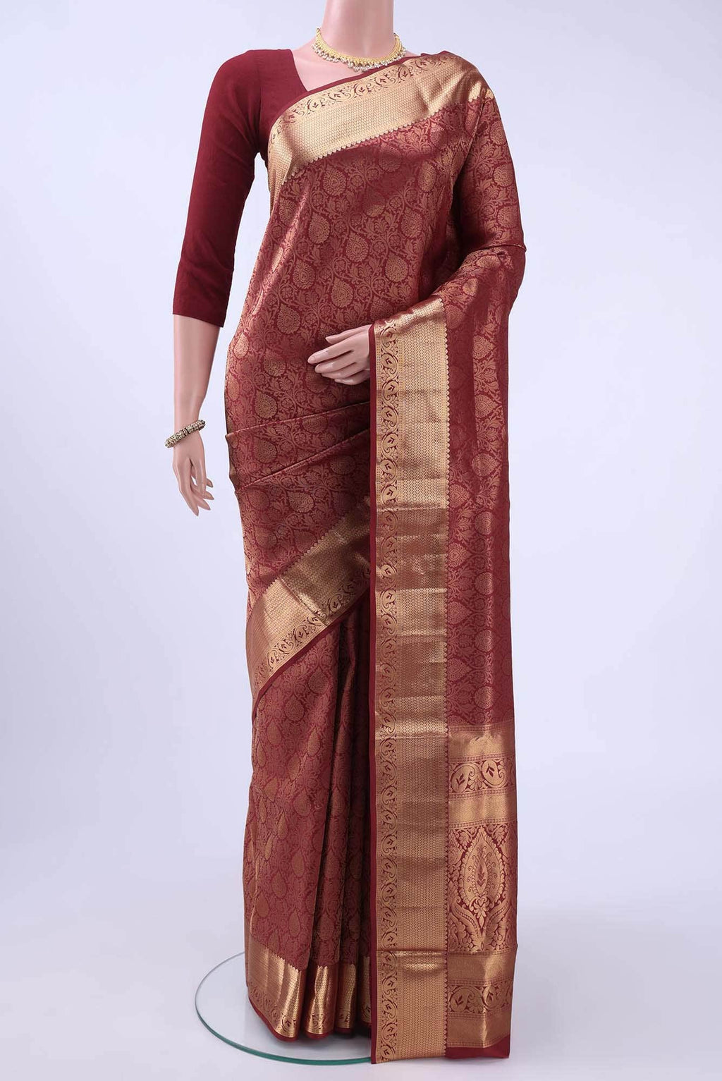 Maroon Soft Silk Saree
