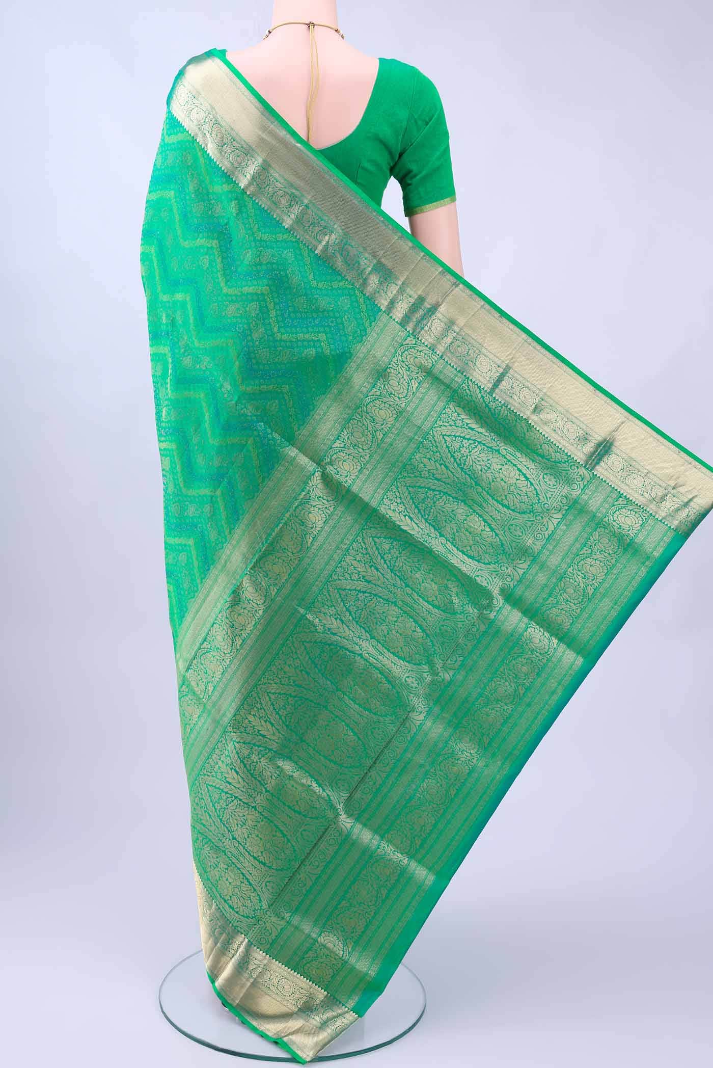 Green Blended Soft Silk Saree