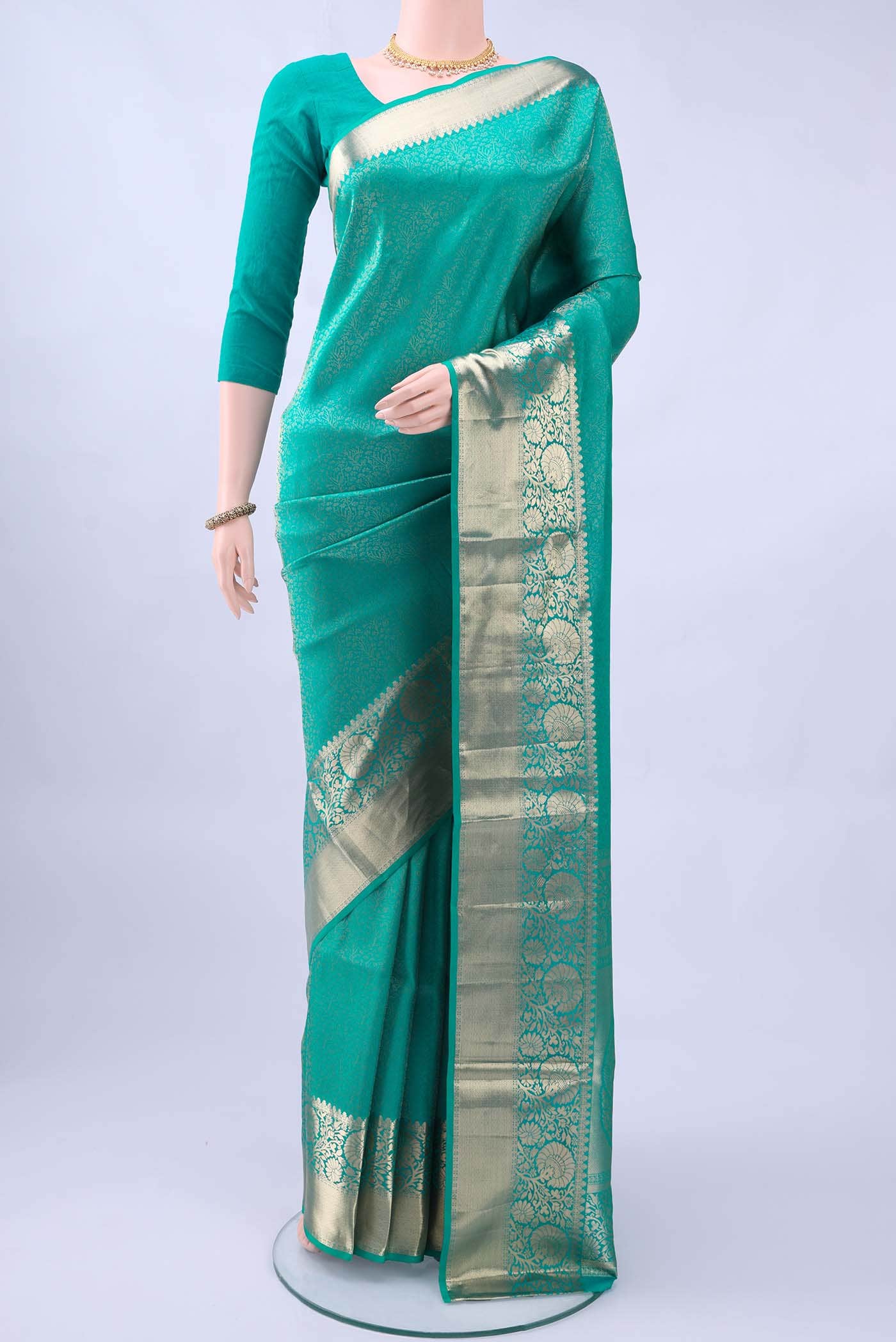 Turquoise Soft Silk Saree