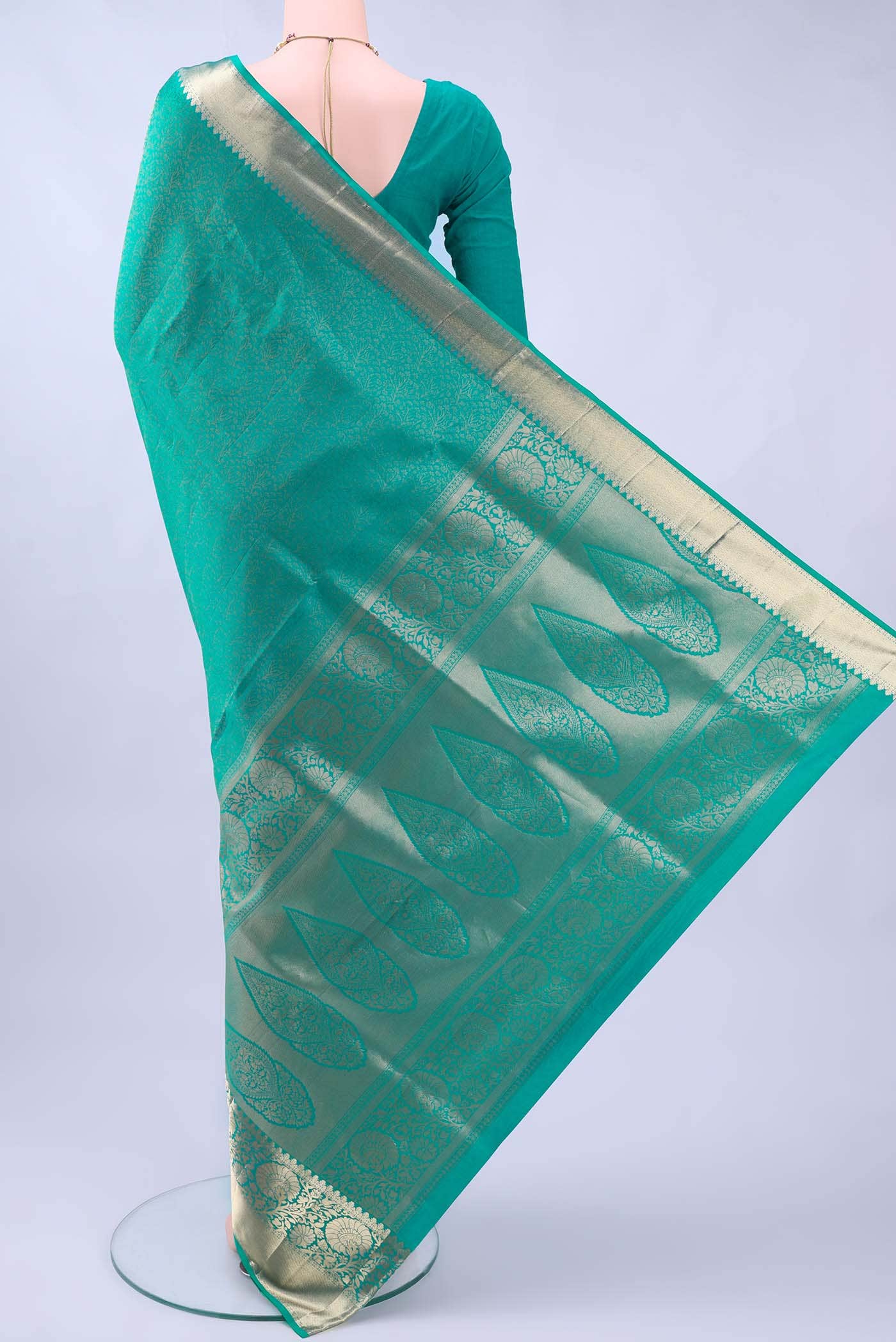 Turquoise Soft Silk Saree