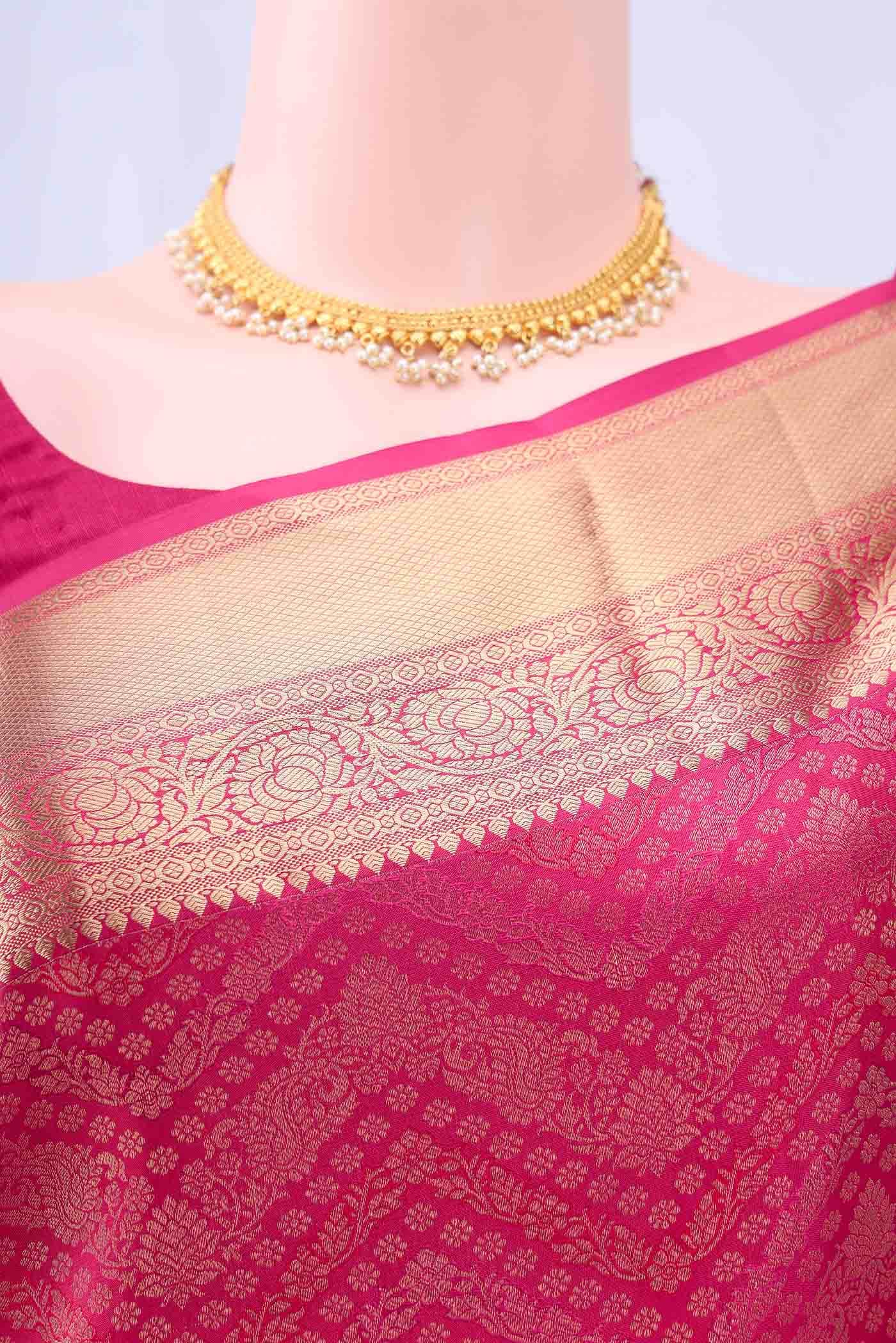 Dark Pink Soft Silk Saree