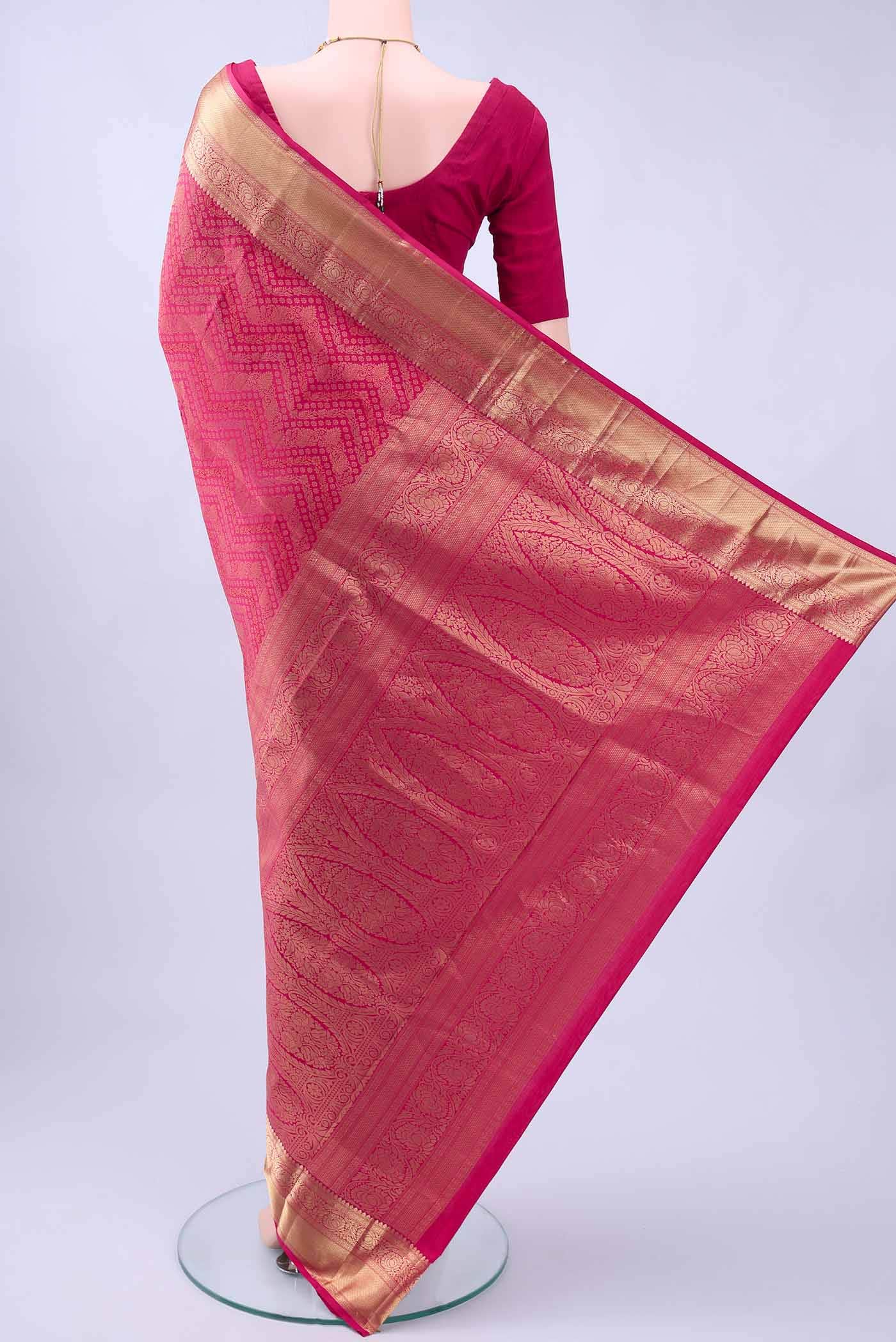 Dark Pink Soft Silk Saree