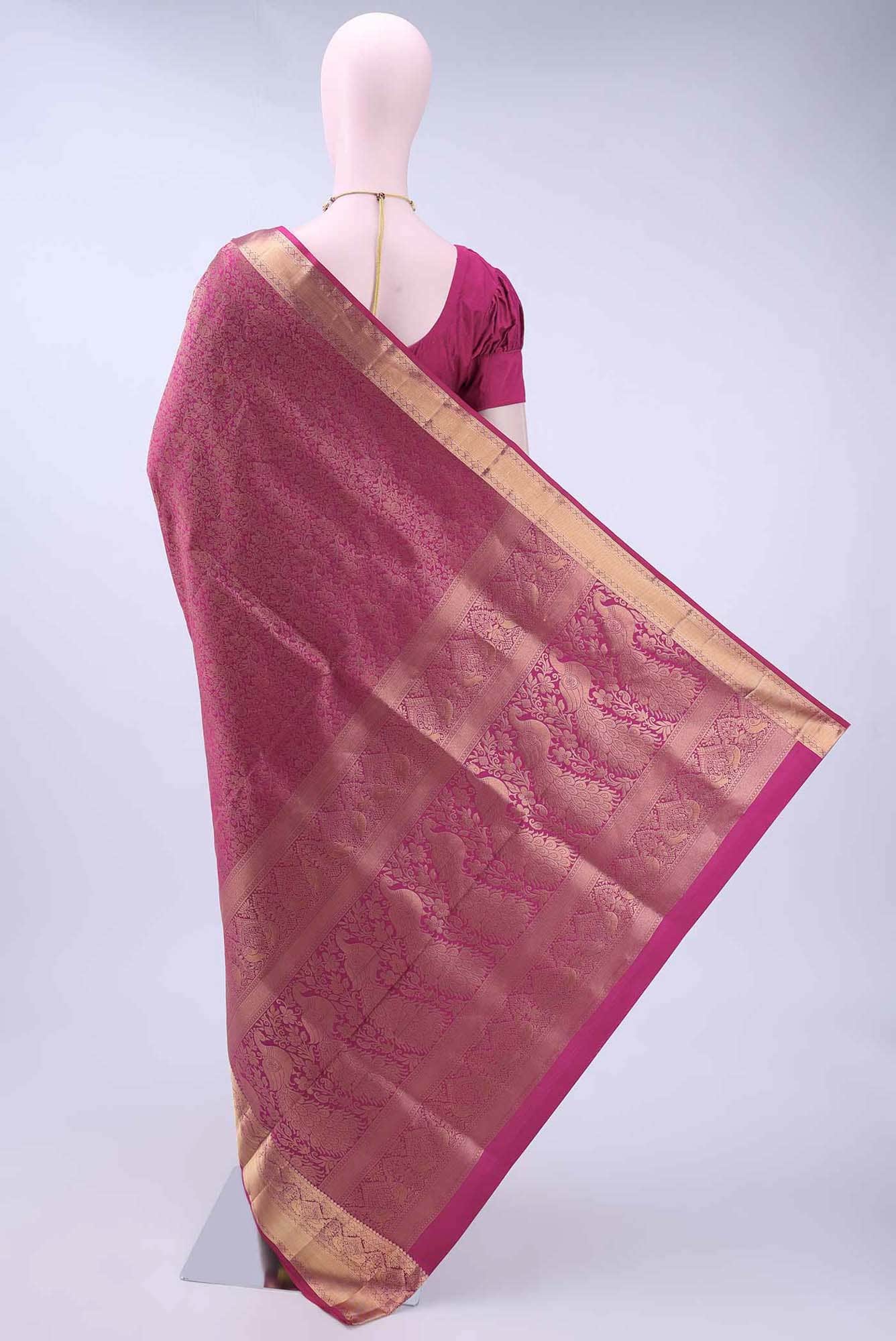 Rani Pink Soft Silk Saree