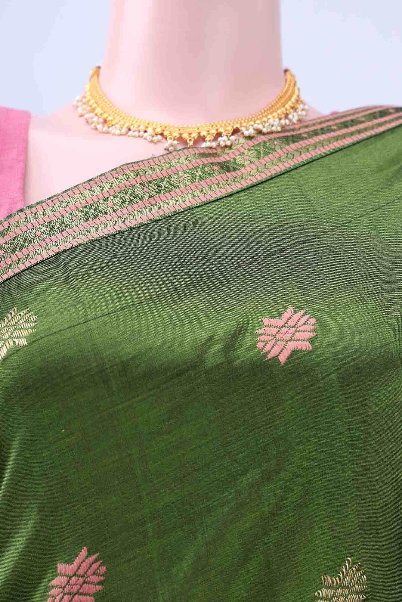 Green Assam Silk Saree