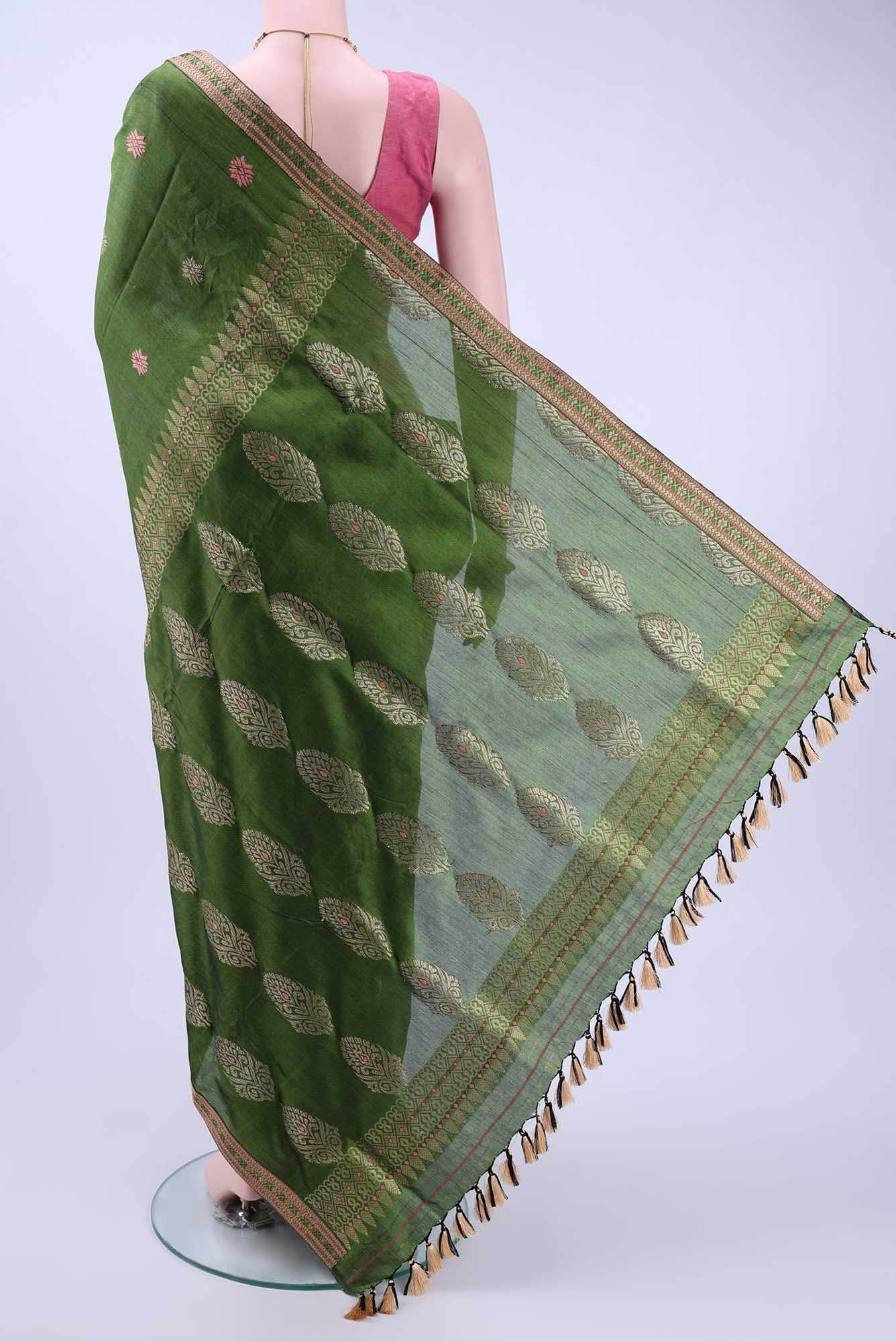Green Assam Silk Saree