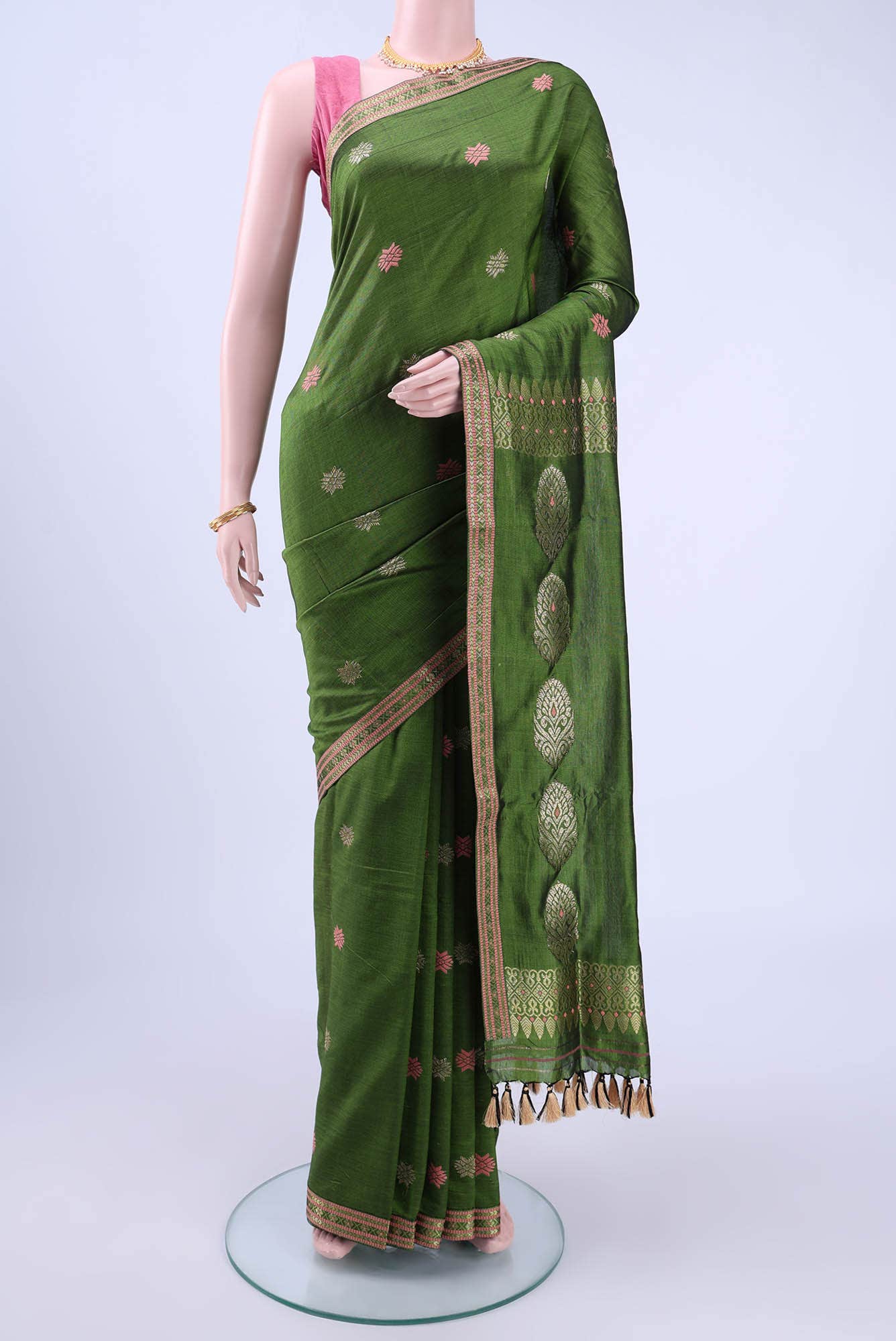 Green Assam Silk Saree