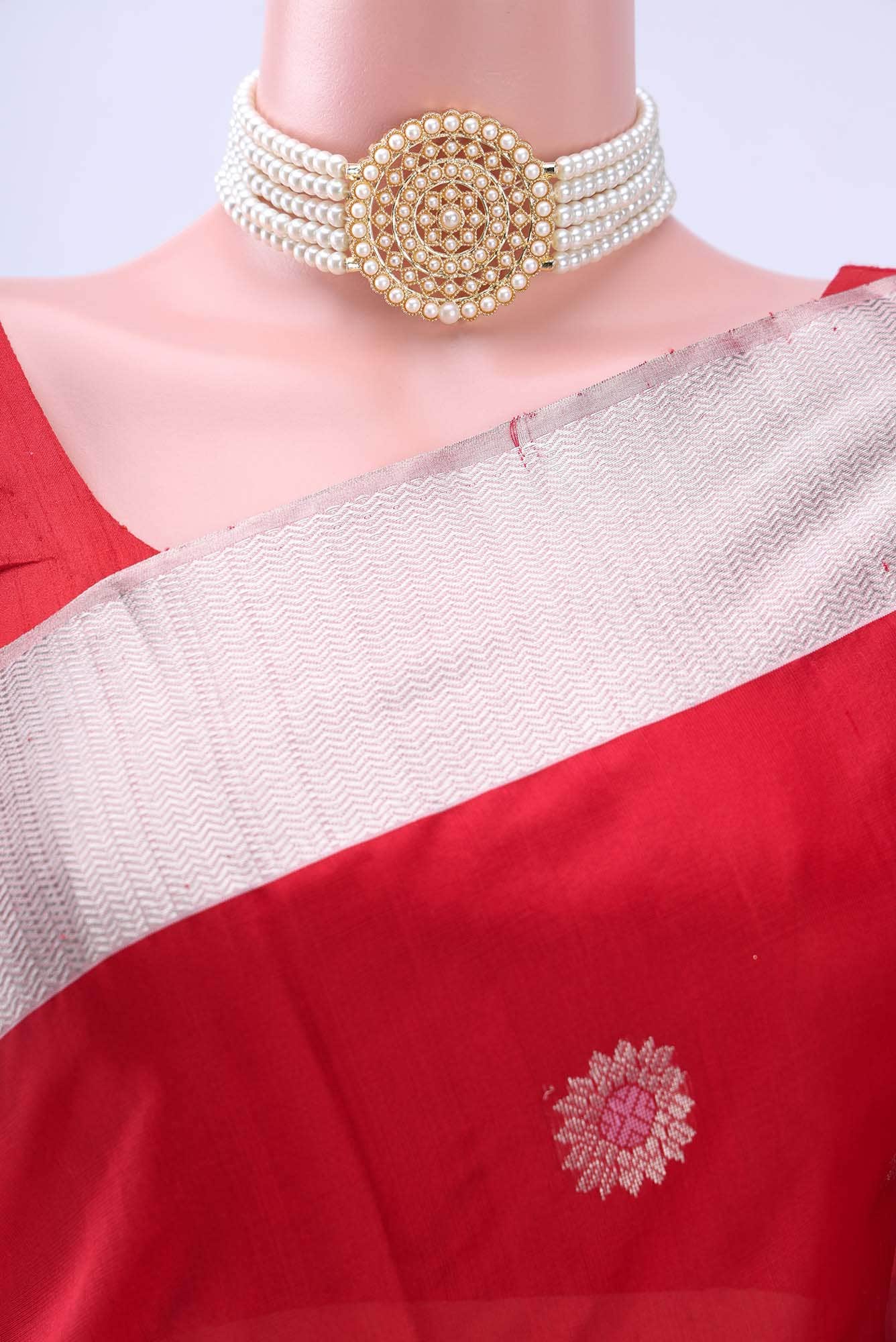 Imperial Red Chanderi Silk Saree