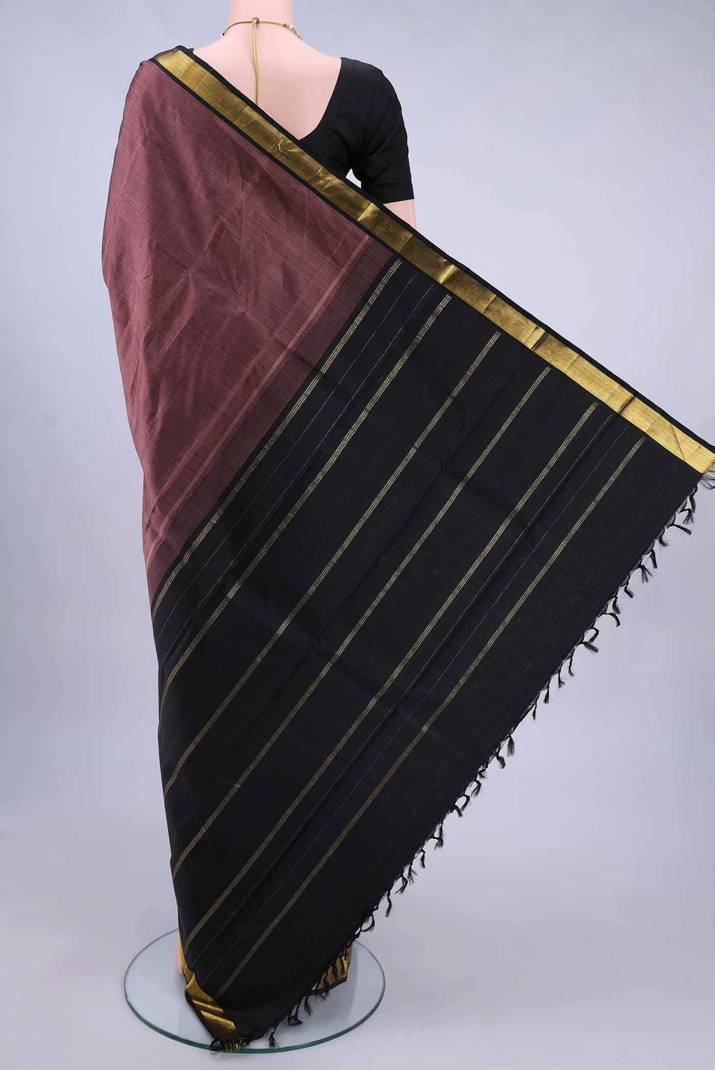 Coral Kanchipuram Silk Saree