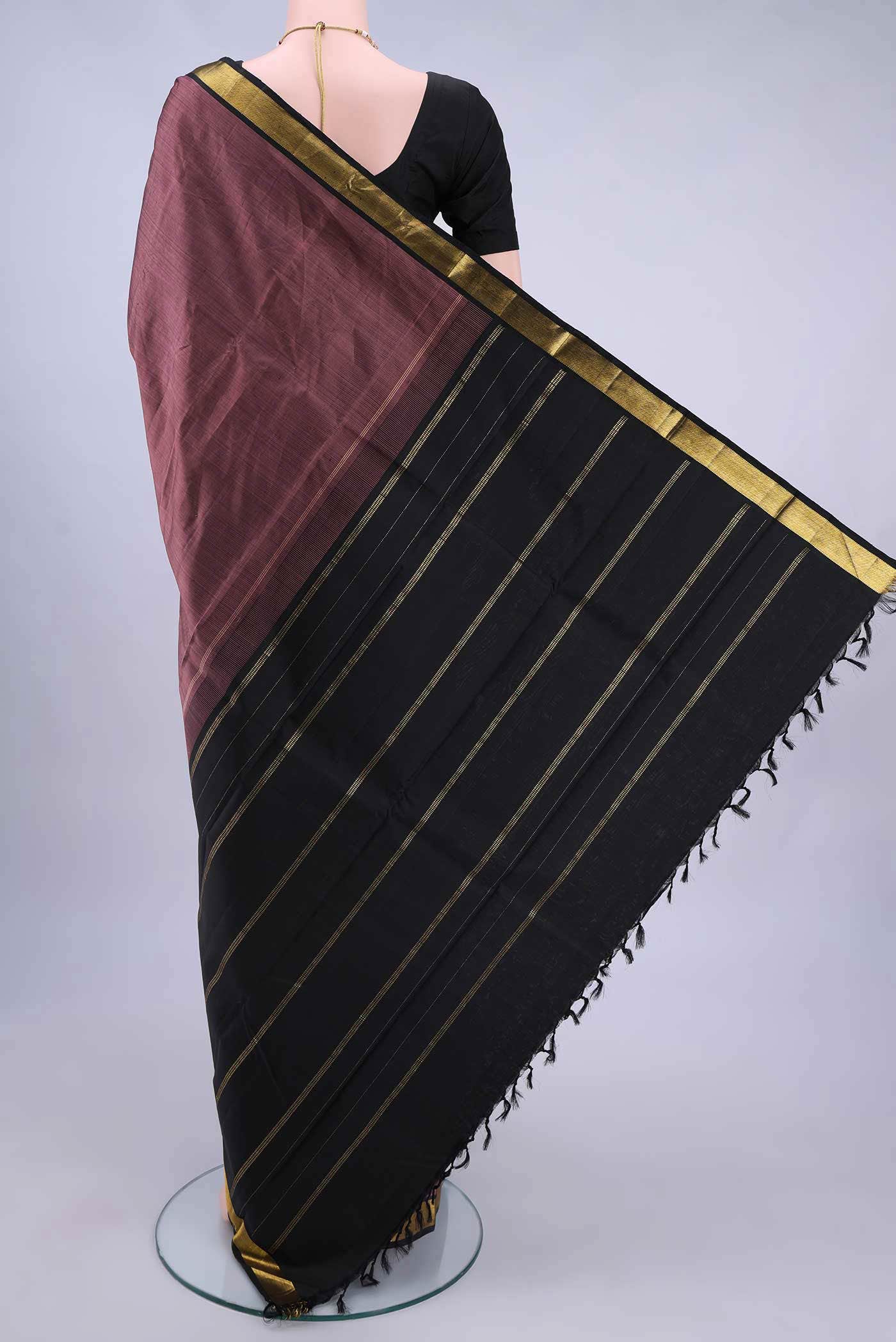 Coral Kanchipuram Silk Saree