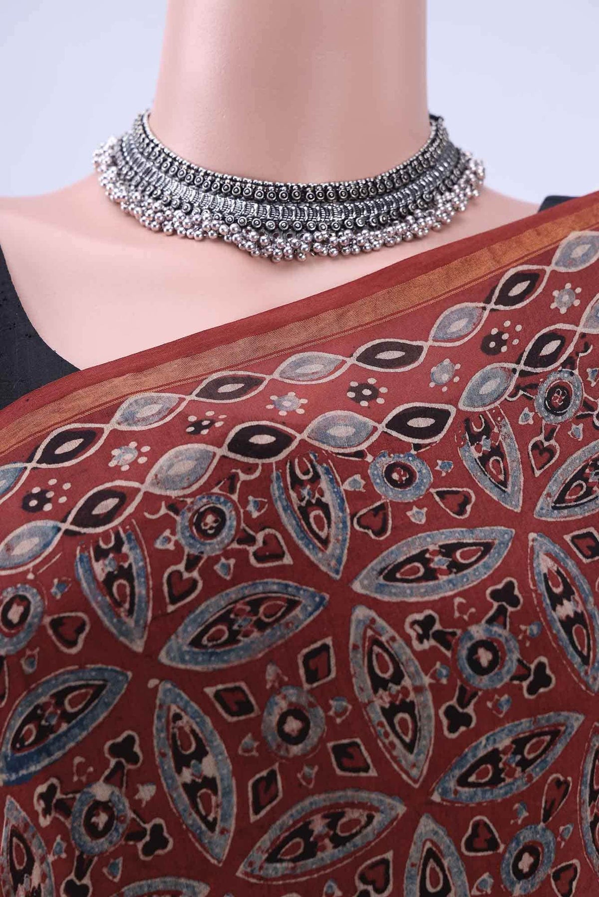 Maroon Chanderi Silk Cotton Saree