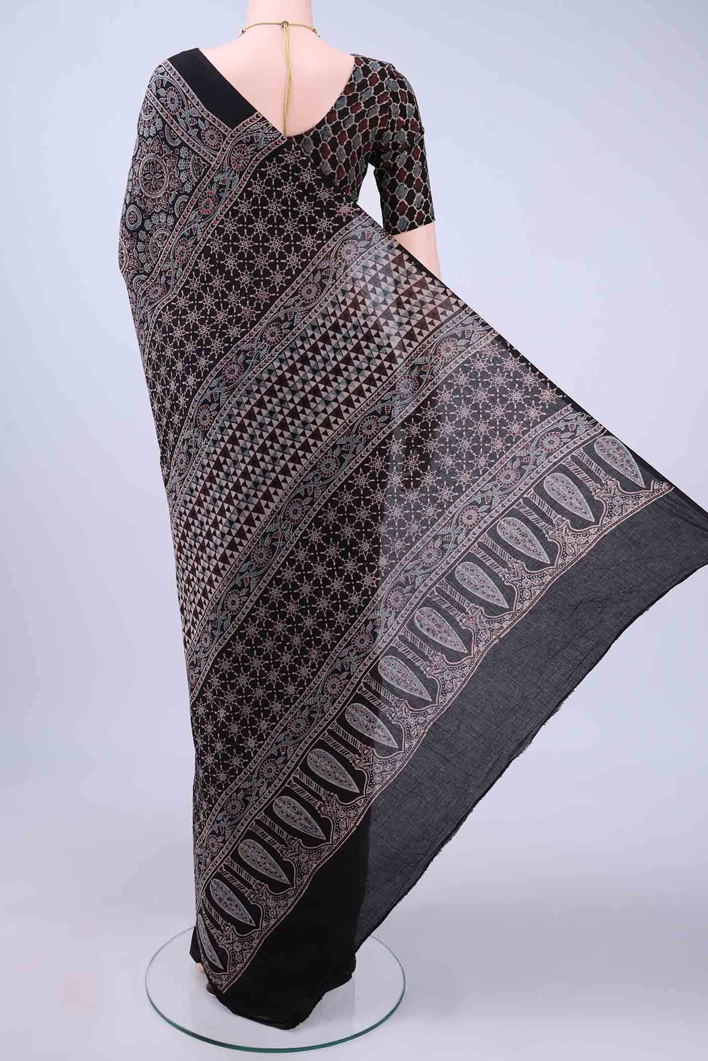 Black Cotton Saree