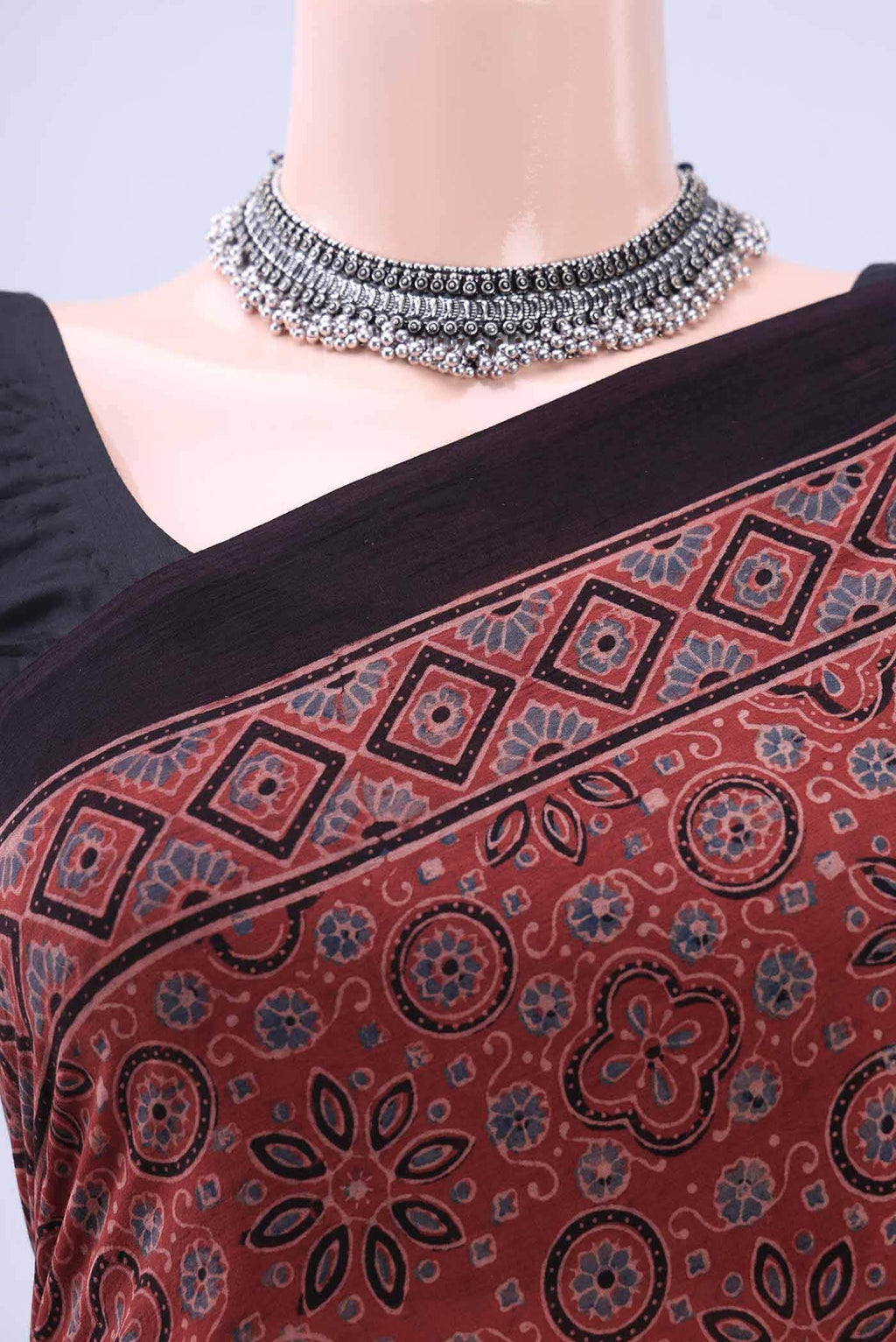 Maroon Chanderi Silk Cotton Saree