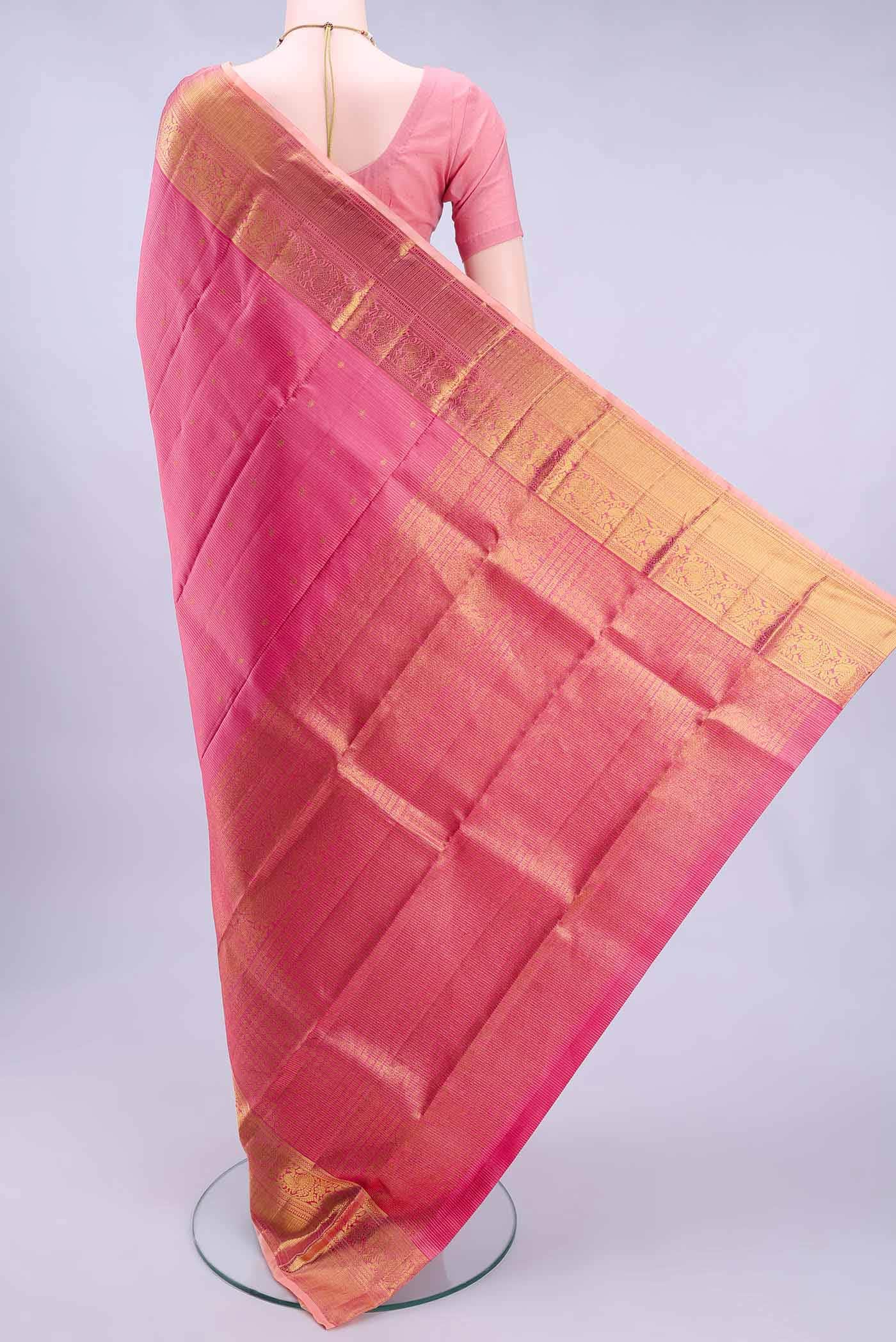 Peach Kanchipuram Saree