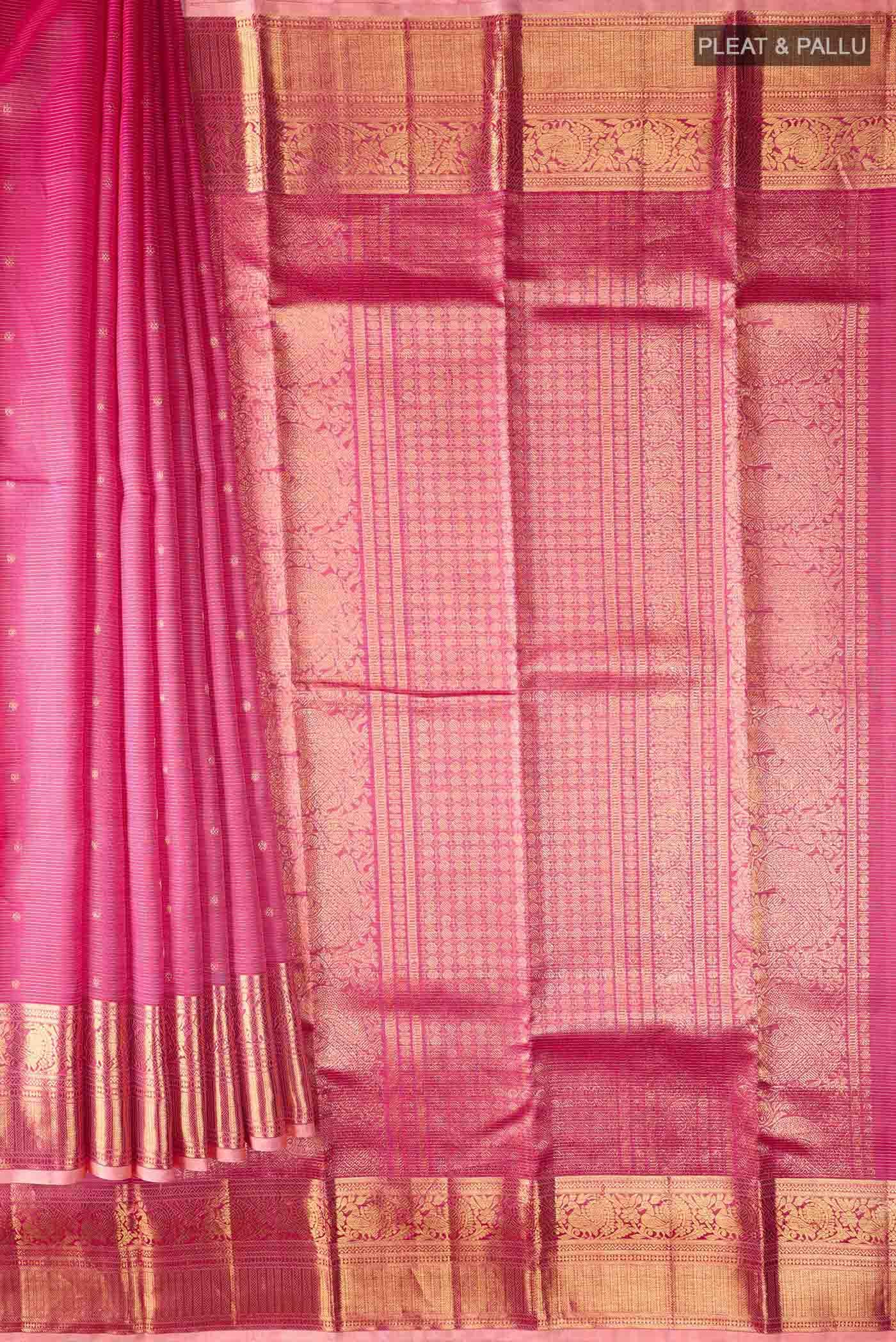 Peach Kanchipuram Saree