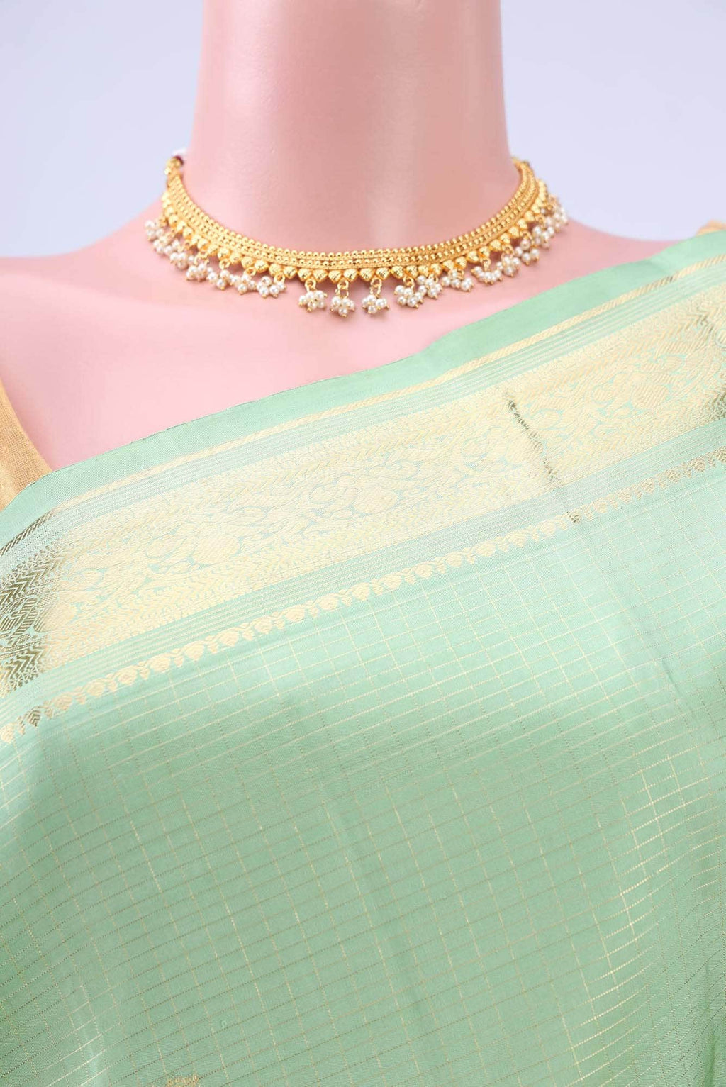 Light Green Kanchipuram Silk Saree