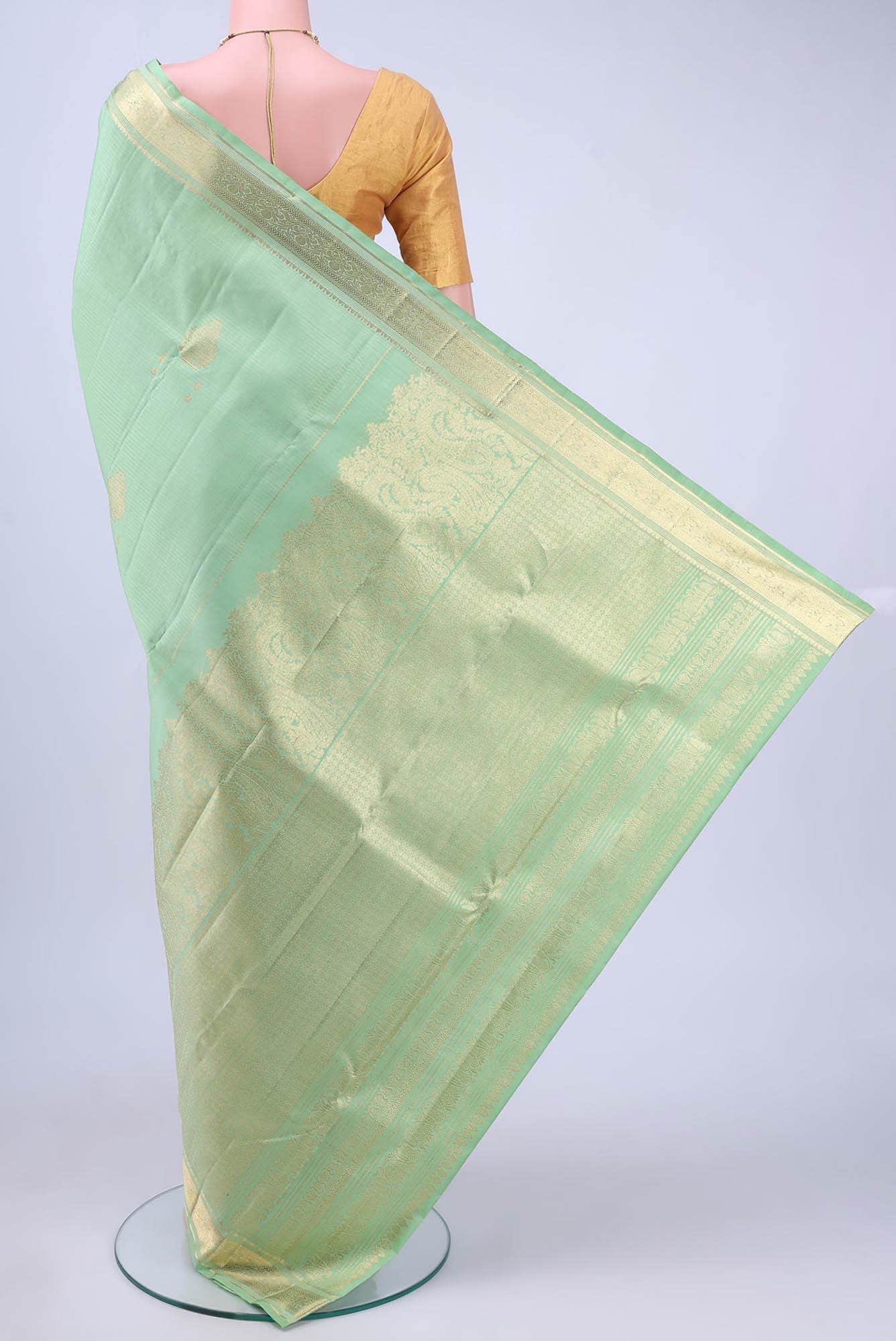 Light Green Kanchipuram Silk Saree