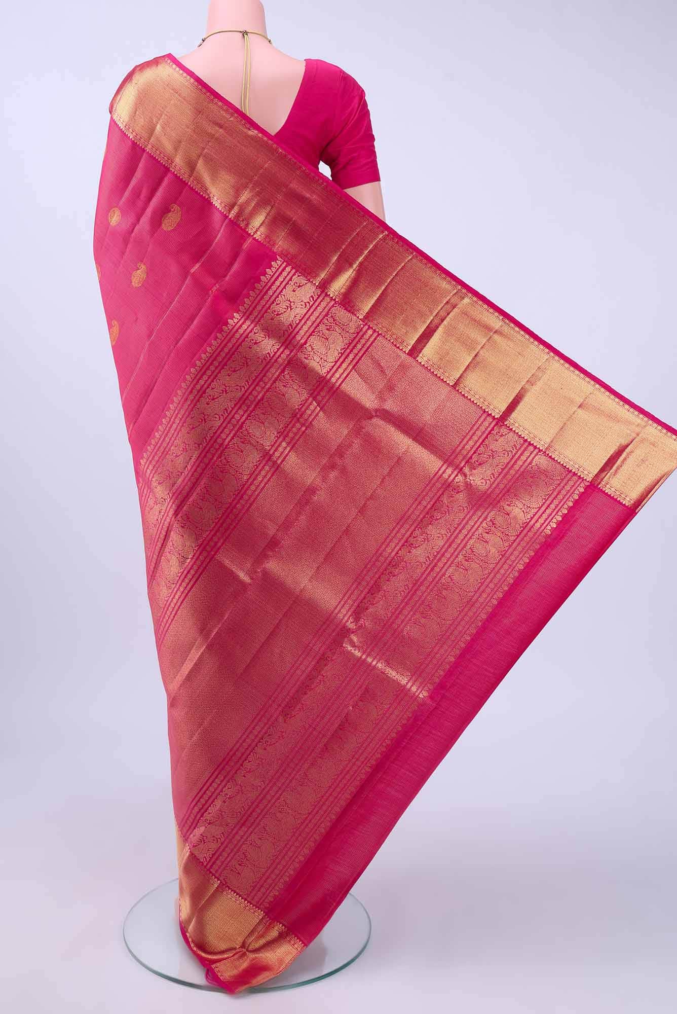 Pink Kanchipuram Silk Saree