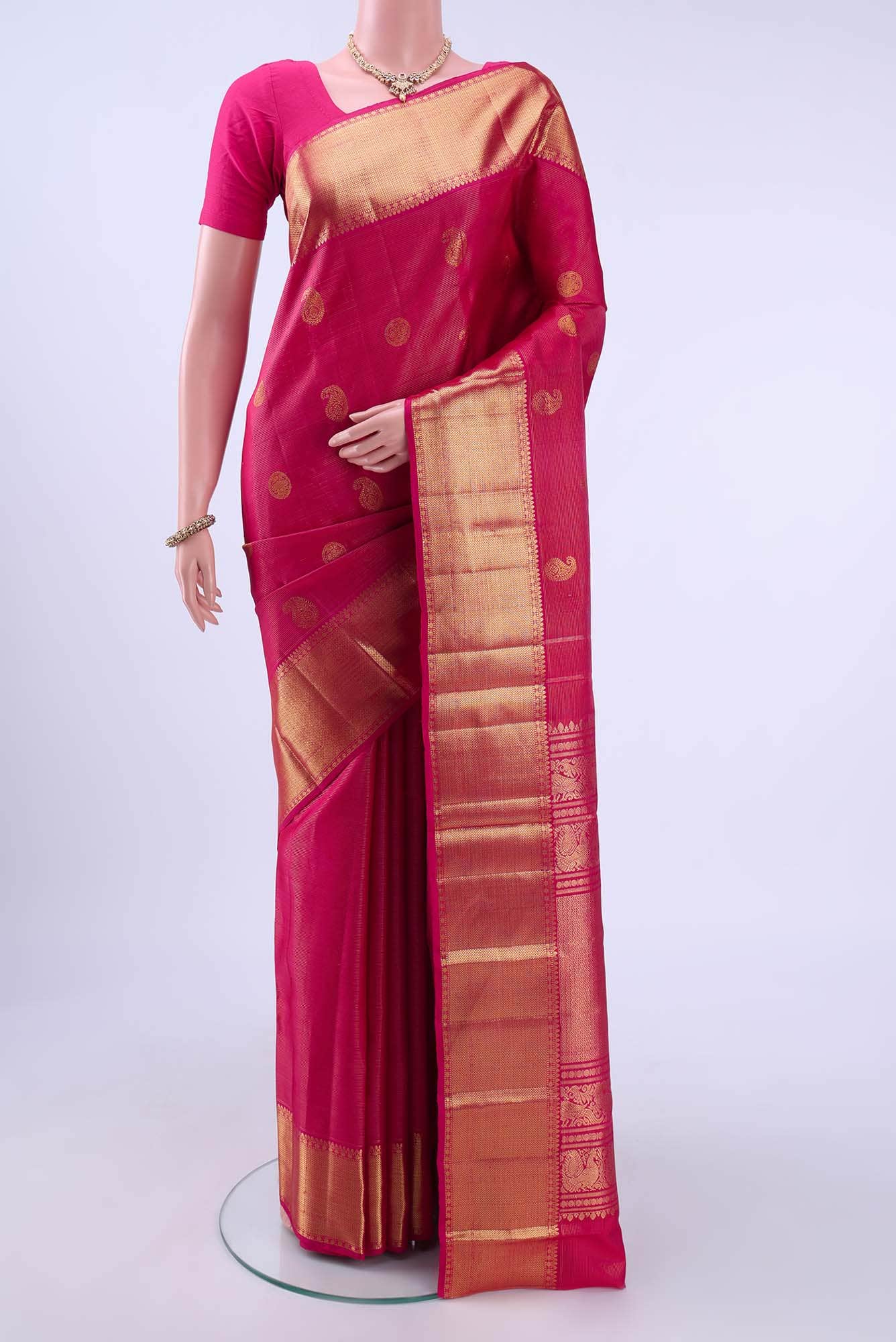 Pink Kanchipuram Silk Saree