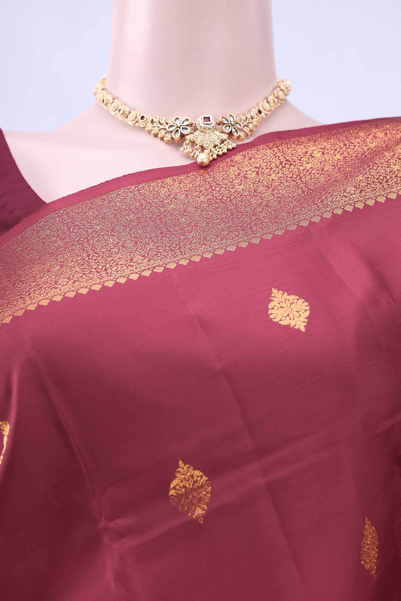 Maroon Kanchipuram Saree