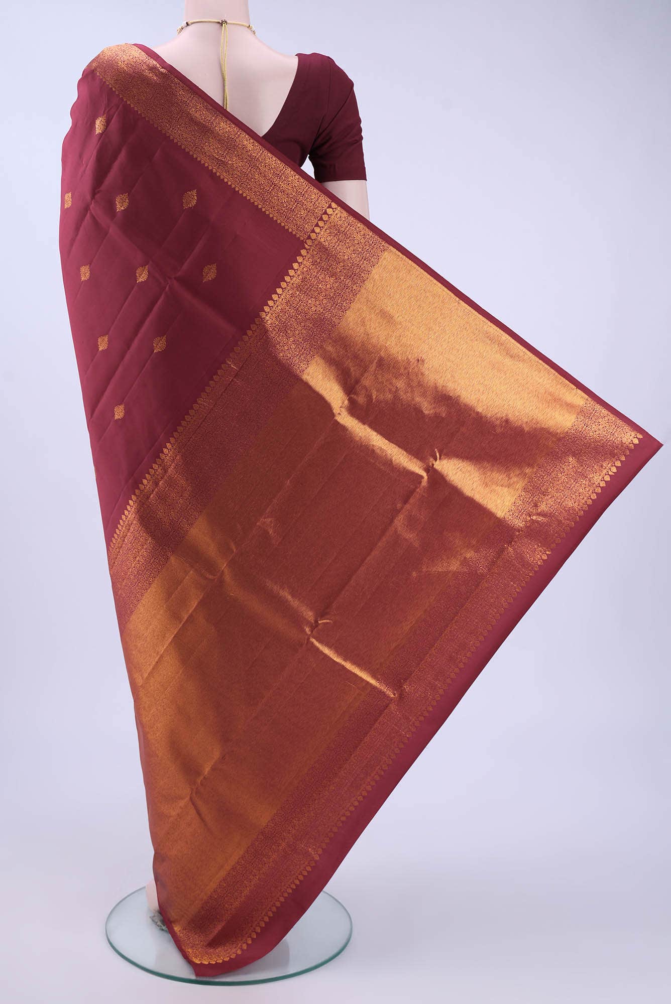 Maroon Kanchipuram Saree