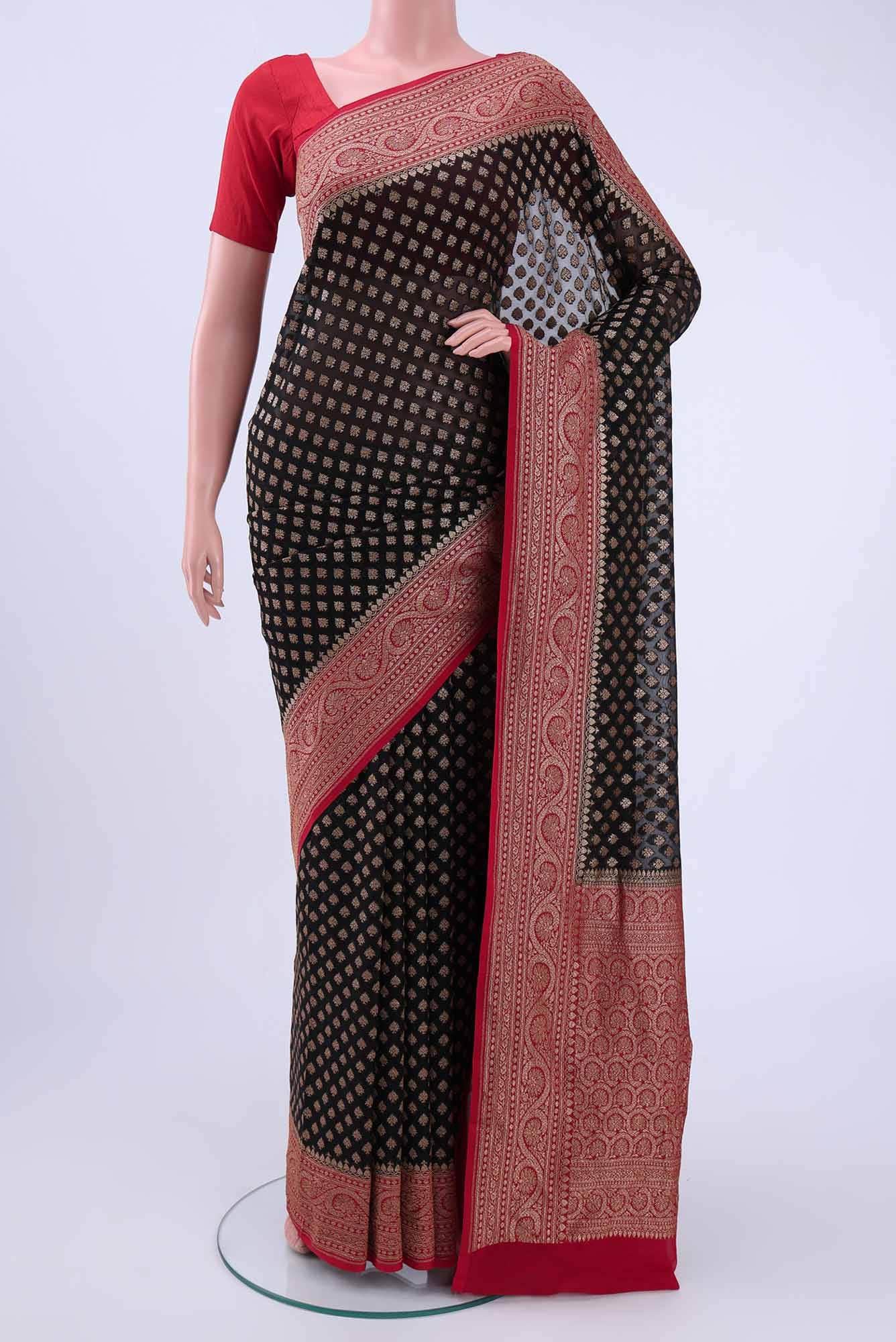 Black Banarasi Georgette Saree