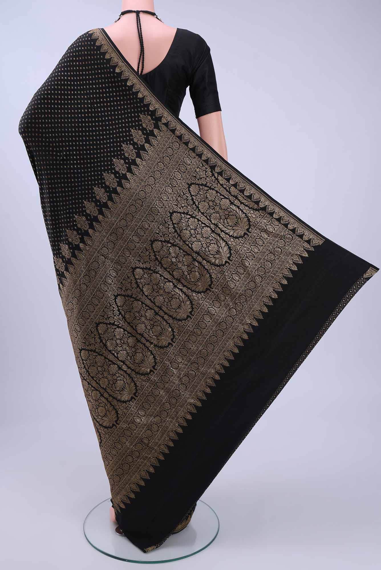 Black Banarasi Georgette Saree