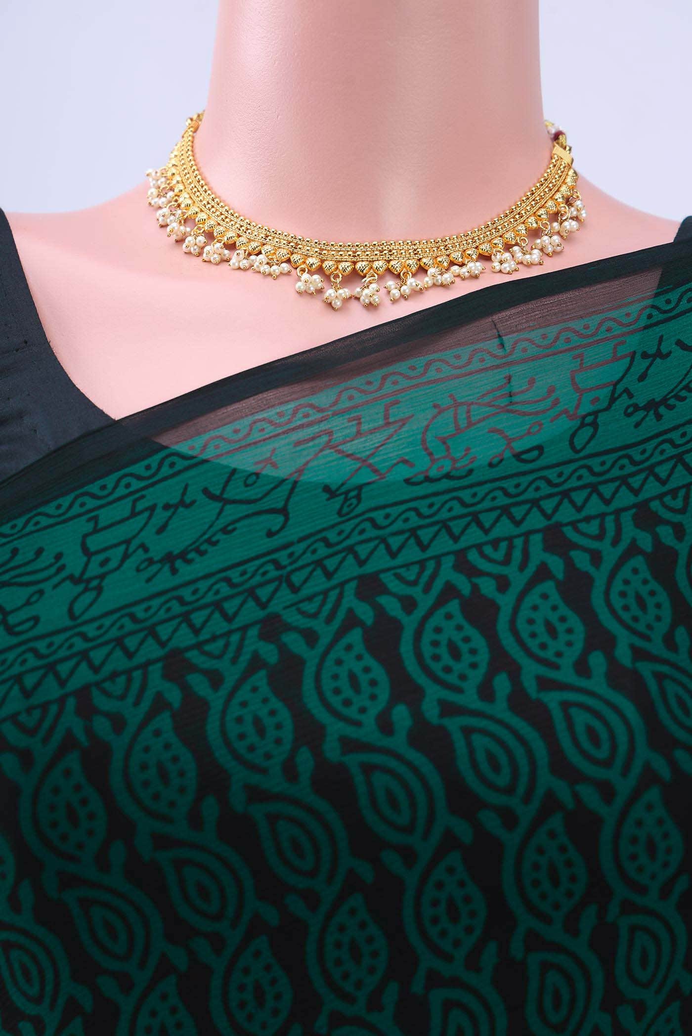 Black Chiffon Saree