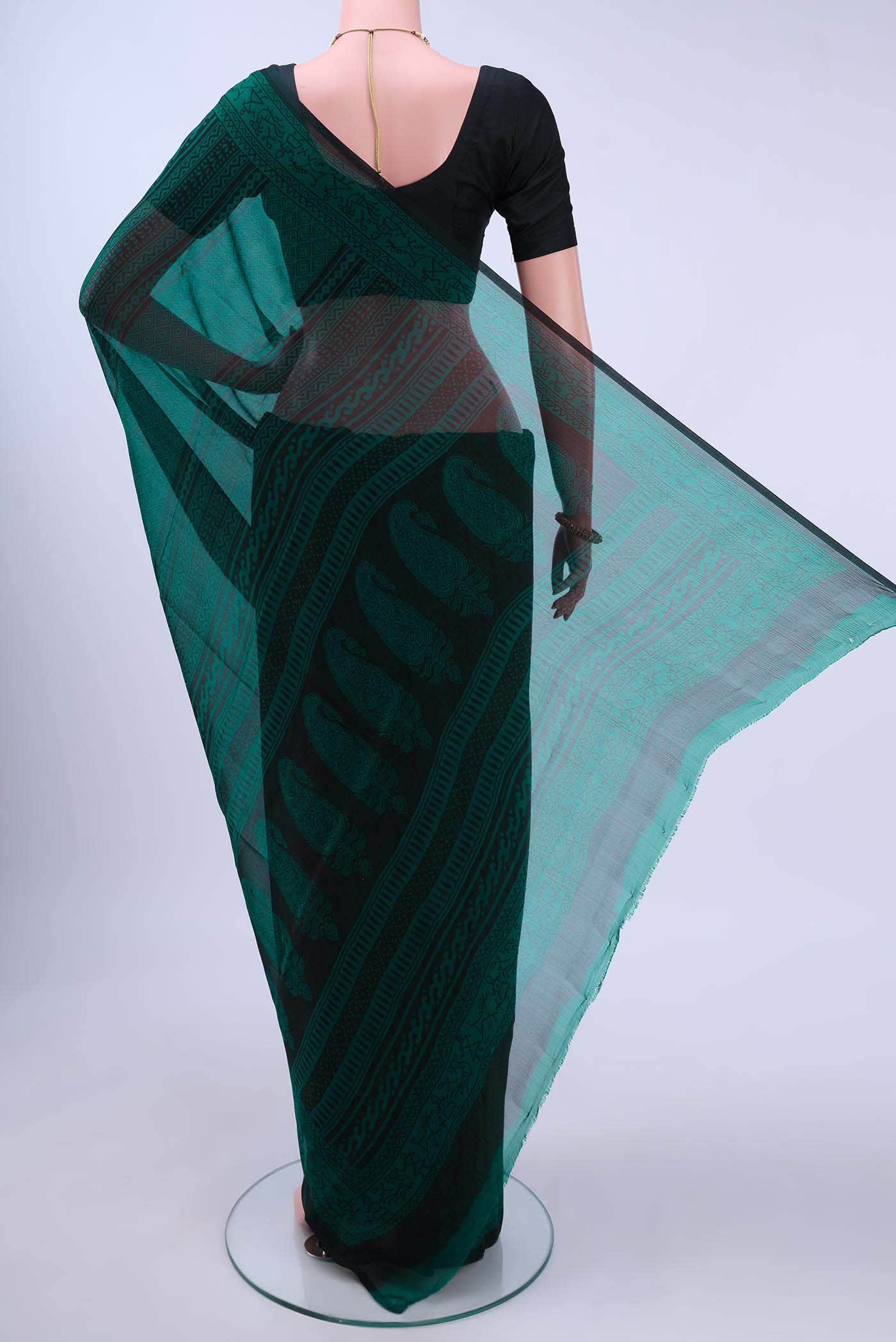 Black Chiffon Saree