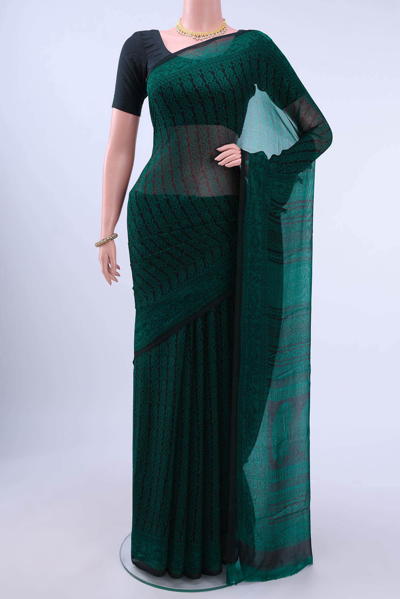 Black Chiffon Saree