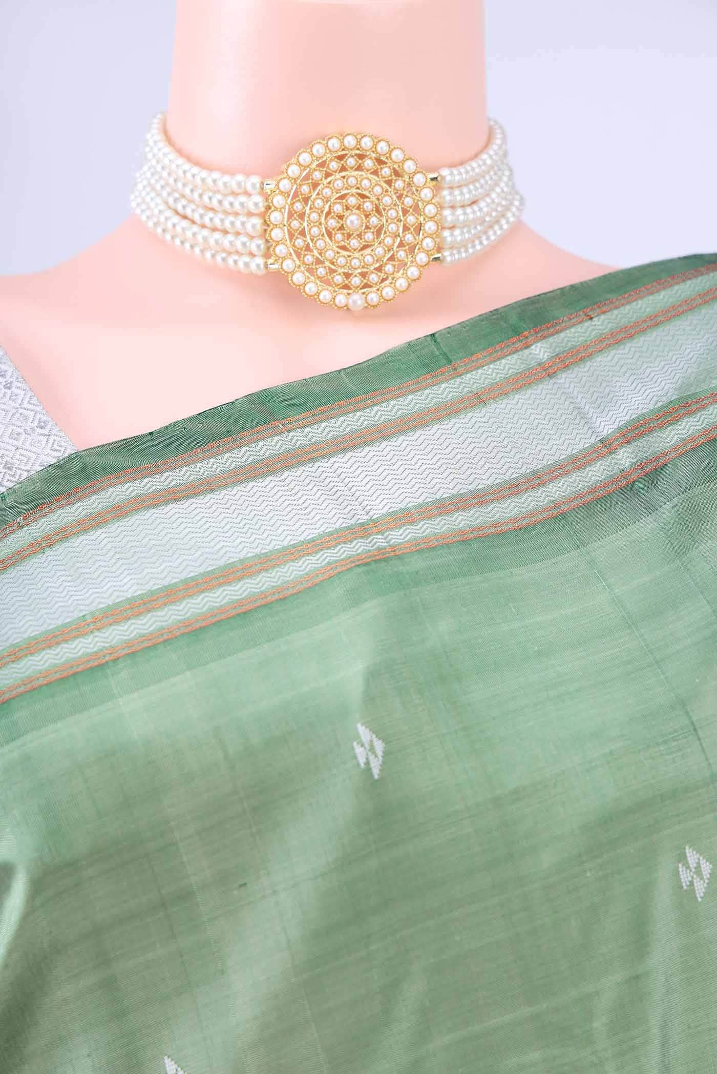 Light Green Kanchipuram Silk Saree