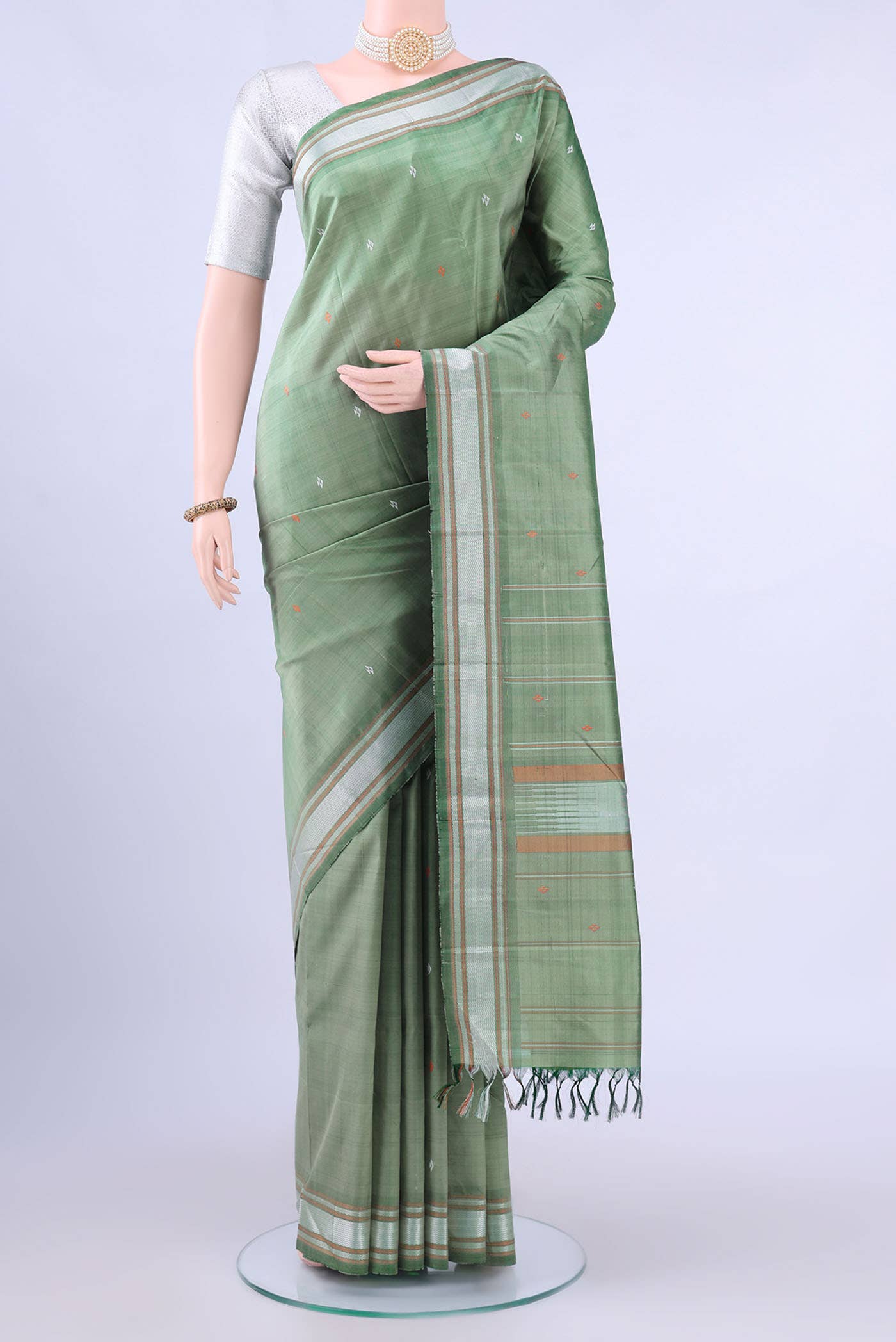 Light Green Kanchipuram Silk Saree