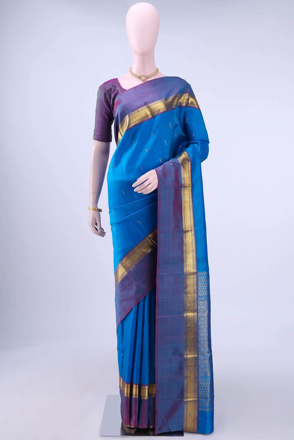 Royal Blue Kanchipuram Silk Saree