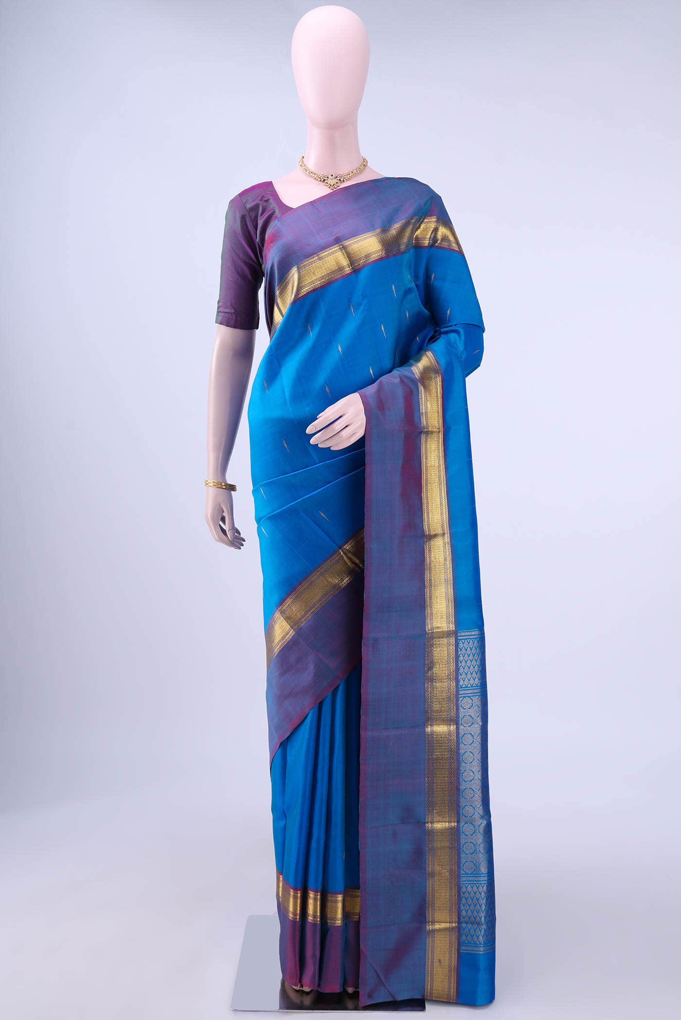 Royal Blue Kanchipuram Silk Saree