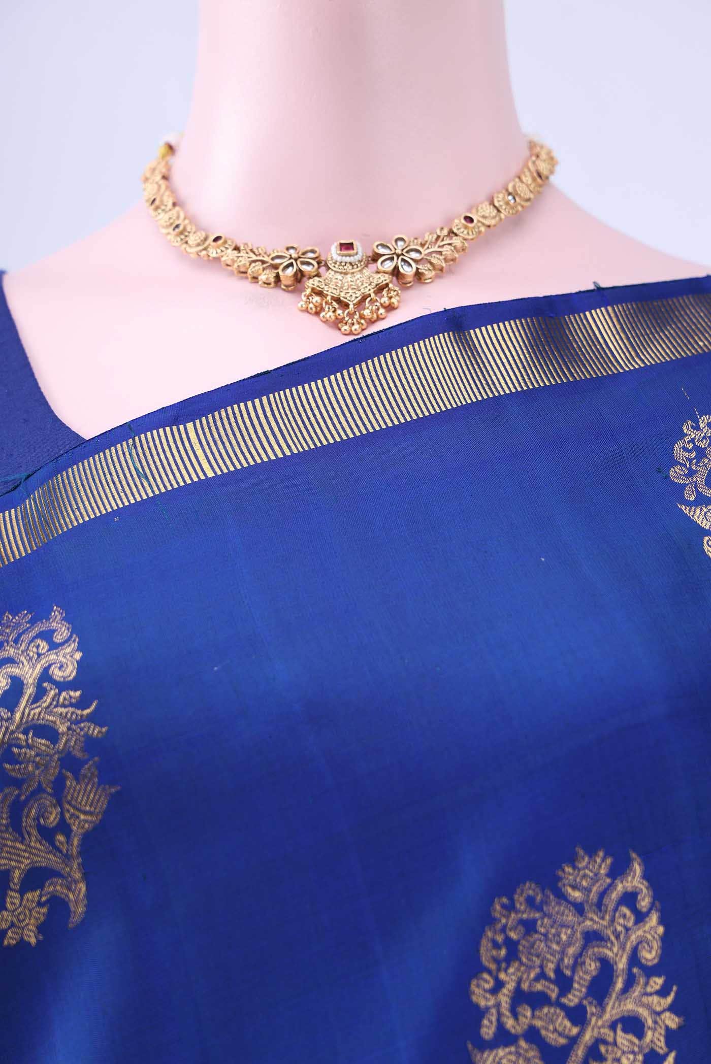 Blue Kanchipuram Silk Saree