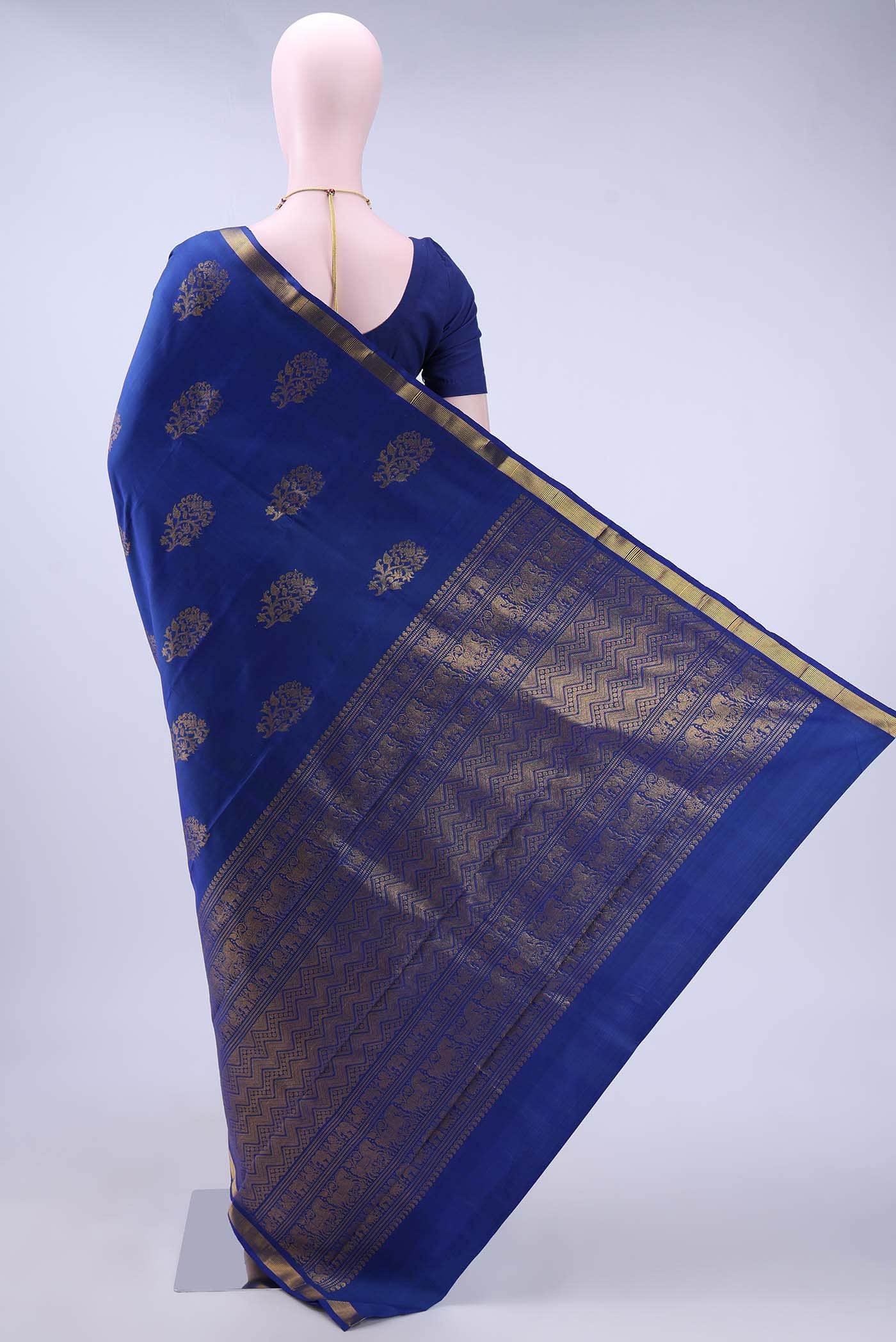 Blue Kanchipuram Silk Saree
