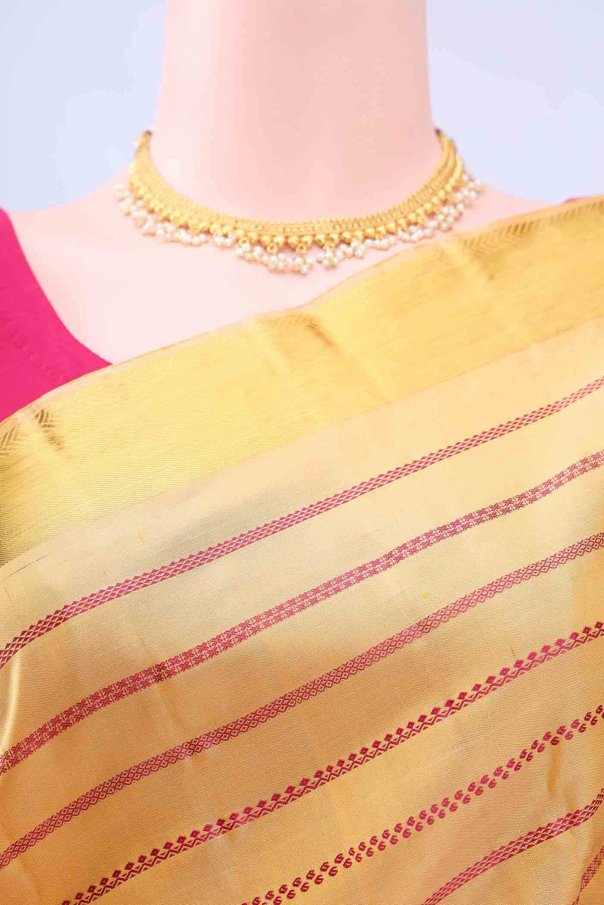 Sandal Kanjivaram Silk Saree