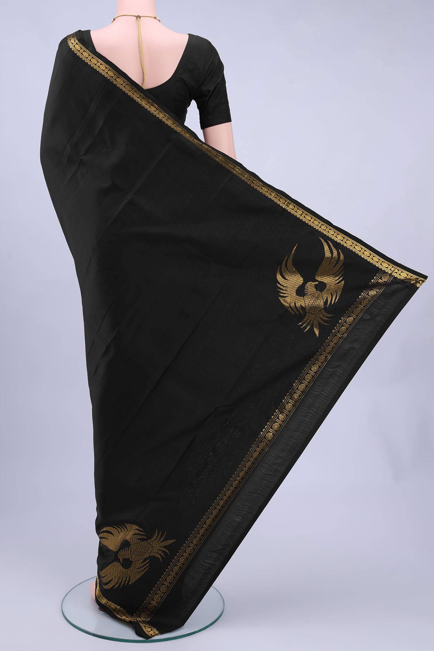Black Kanchipuram Silk Saree