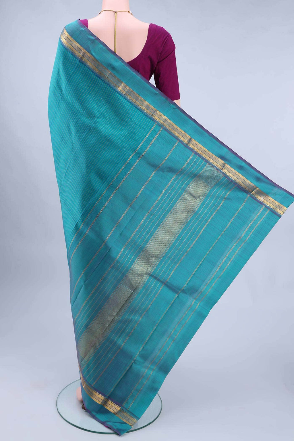 Blue Kanchipuram Silk Saree